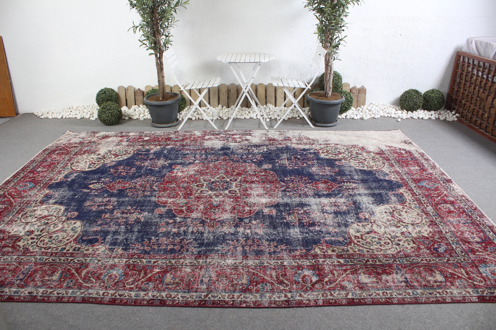 8.3x11.5 ft Oversize Rug, Bedroom Rugs, Custom Rugs, Vintage Rug, Blue Oriental Rugs, Oushak Rug, Dining Room Rugs, Turkish Rugs, Salon Rug