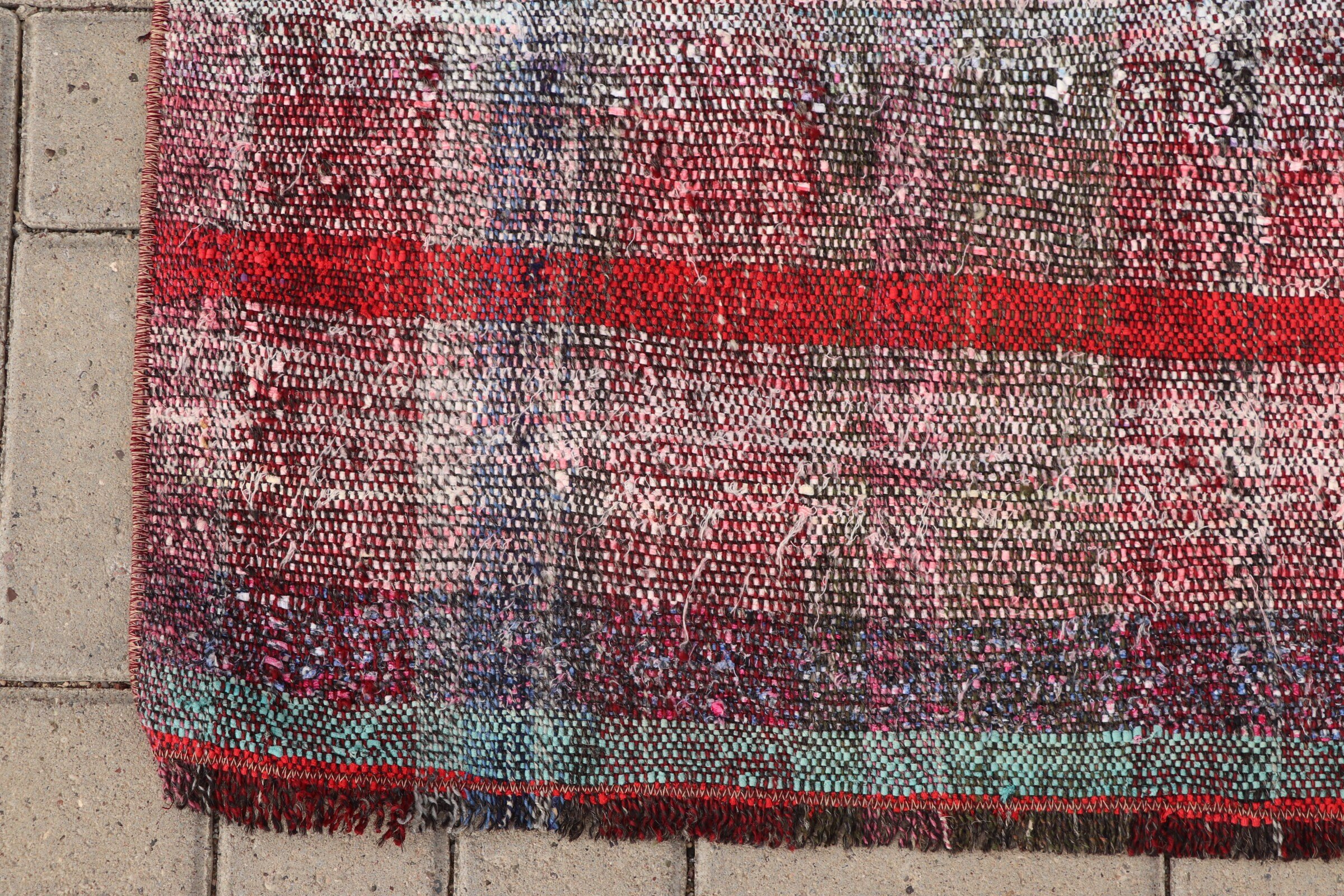 Pembe Oushak Halısı, Türk Halıları, 3.1x11.2 ft Runner Halısı, Koridor Halısı, Vintage Halı, Fas Halısı, Koridor Halıları, Kilim, Sessiz Halılar, Yer Halıları