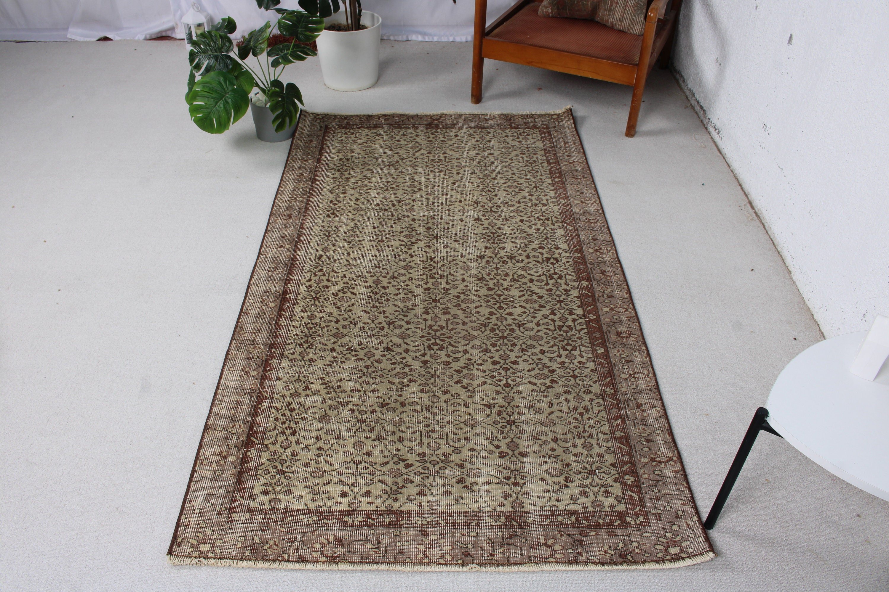 Cool Rug, Beige Kitchen Rug, 3.5x6.2 ft Accent Rugs, Modern Rug, Vintage Rugs, Boho Accent Rug, Floor Rugs, Turkish Rugs, Bedroom Rugs