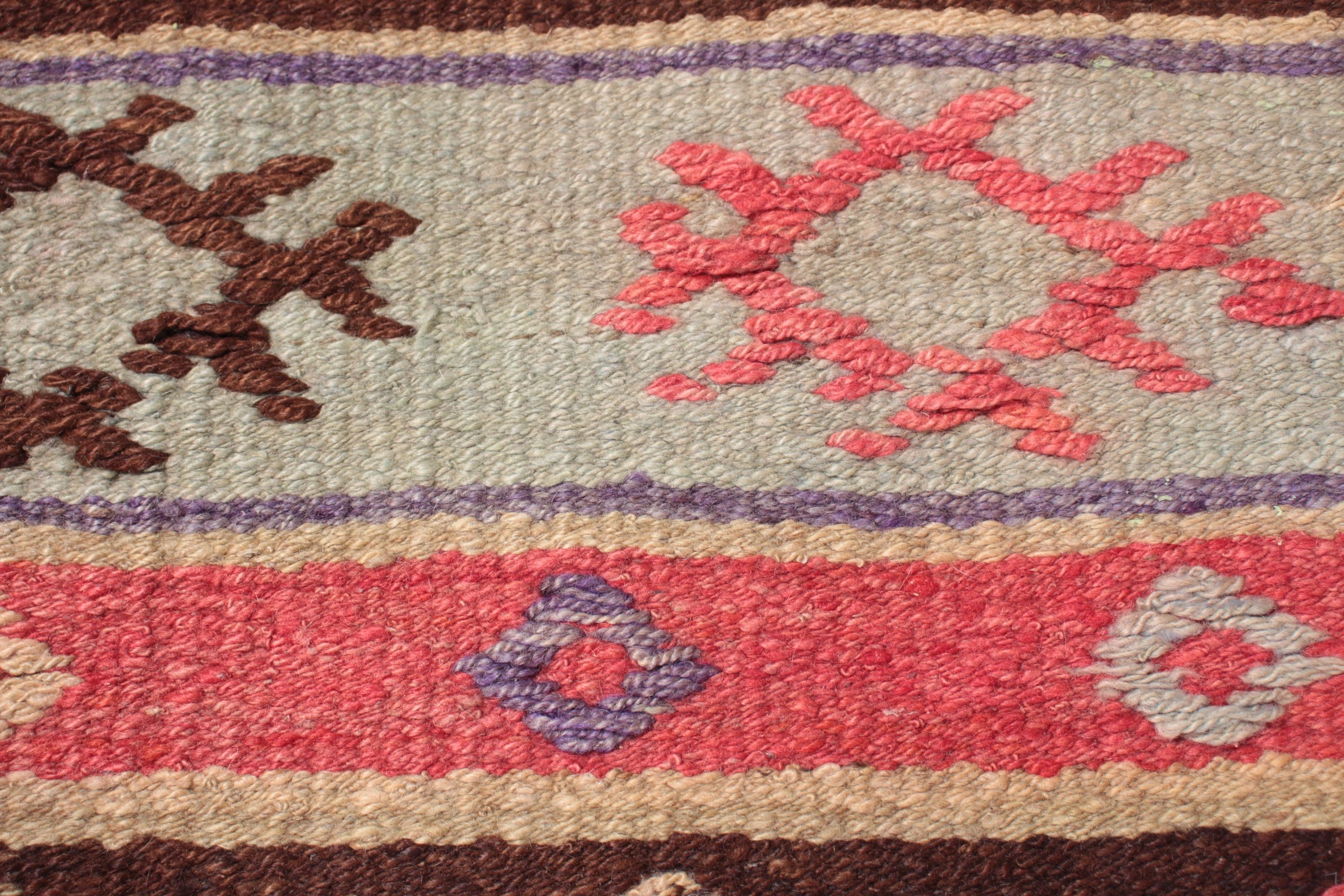 1.7x1.8 ft Küçük Halılar, Türk Halısı, Küçük Boho Halısı, Yer Halısı, Kilim, Kahverengi Nötr Halı, Bildiri Halısı, Banyo Halısı, Vintage Halılar