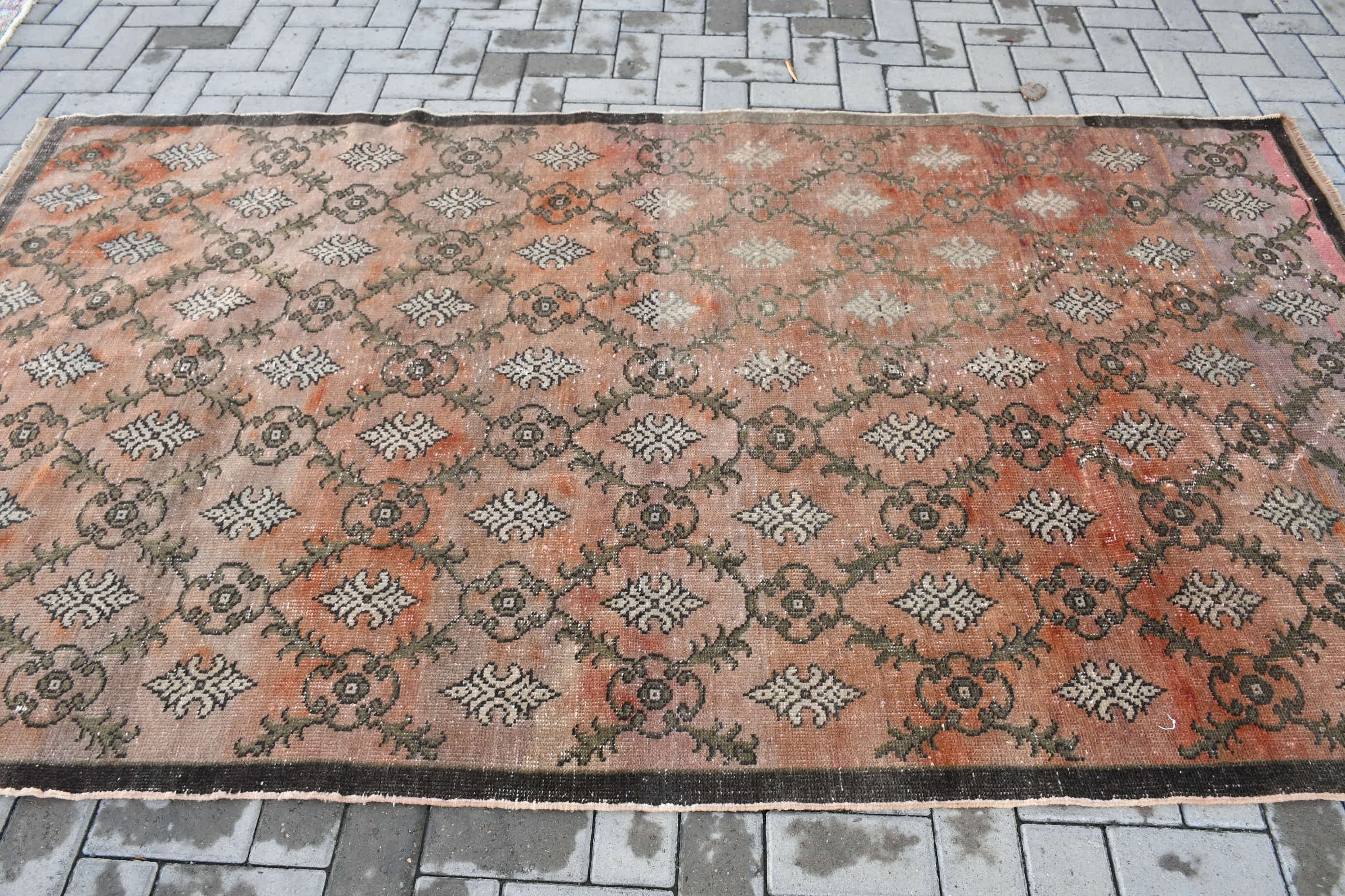 Vintage Halı, Organik Halılar, 4,9x8,7 ft Büyük Halılar, Anadolu Halısı, Kahverengi Soğuk Halılar, Türk Halıları, Yatak Odası Halısı, Yemek Odası Halısı