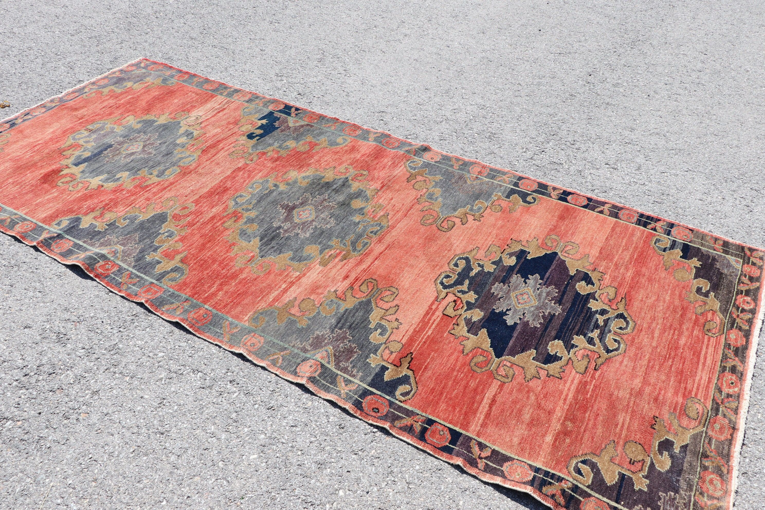 4.1x9.5 ft Area Rug, Floor Rug, Oushak Rugs, Vintage Rugs, Red Cool Rug, Turkish Rug, Living Room Rug, Antique Rug, Dining Room Rugs