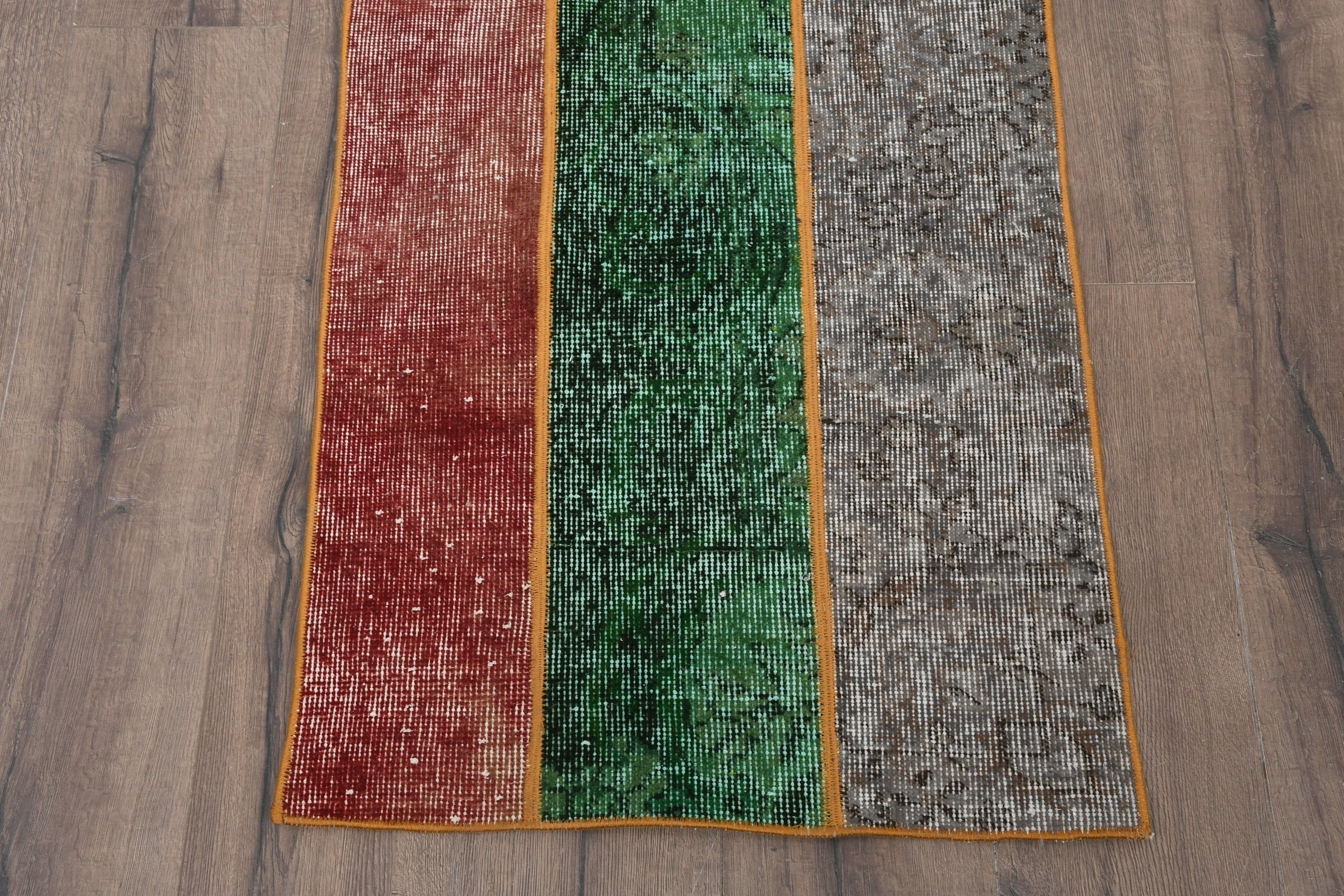 Vintage Rug, 2x8.7 ft Runner Rugs, Corridor Rugs, Green Bedroom Rugs, Anatolian Rug, Home Decor Rug, Turkish Rugs, Rugs for Corridor