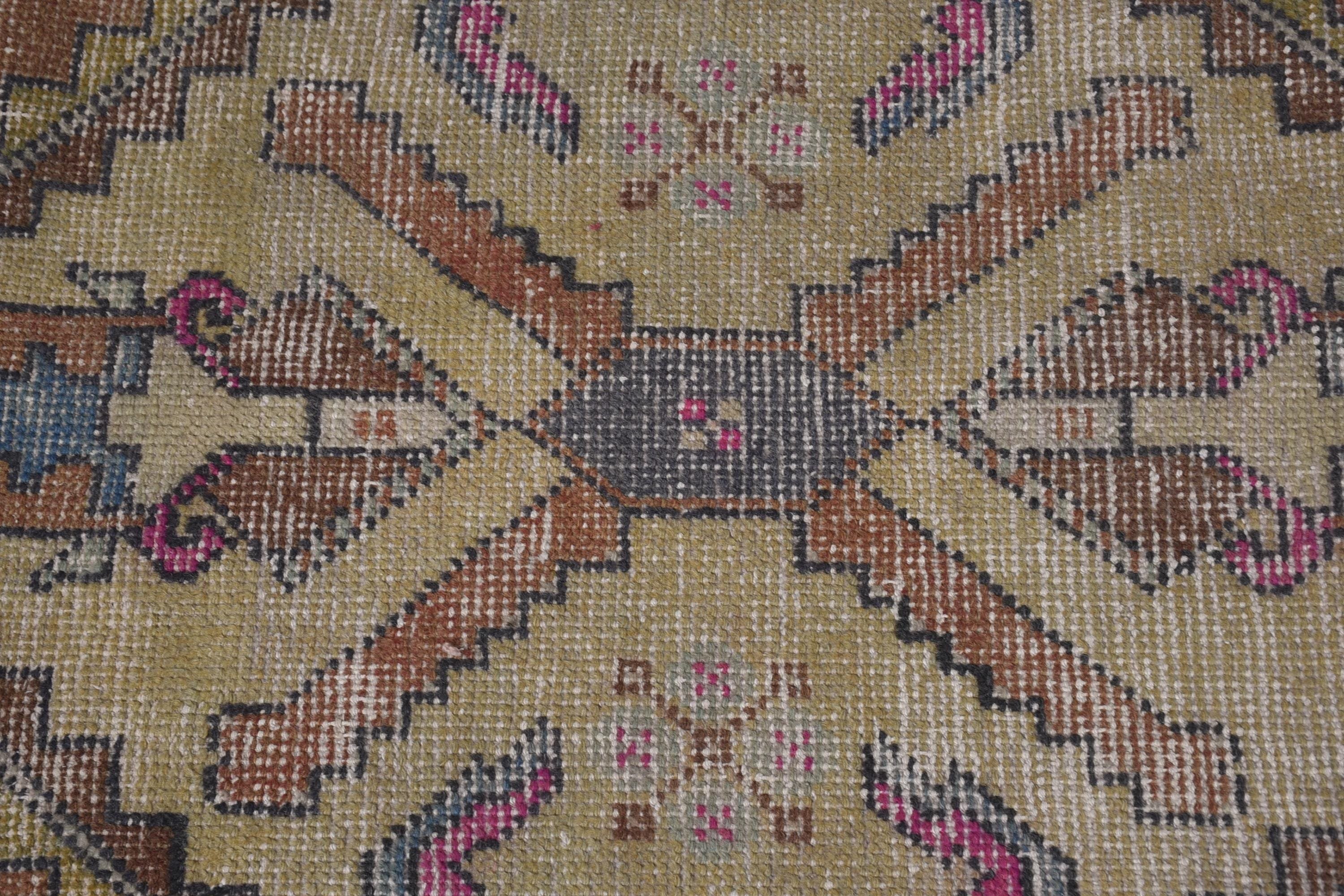 Kırmızı Antika Halı, Oushak Halı, Yer Halısı, Dekoratif Halılar, Vintage Halı, Türk Halısı, 3.2x8.1 ft Runner Halısı, Koridor Halıları, Koridor Halıları