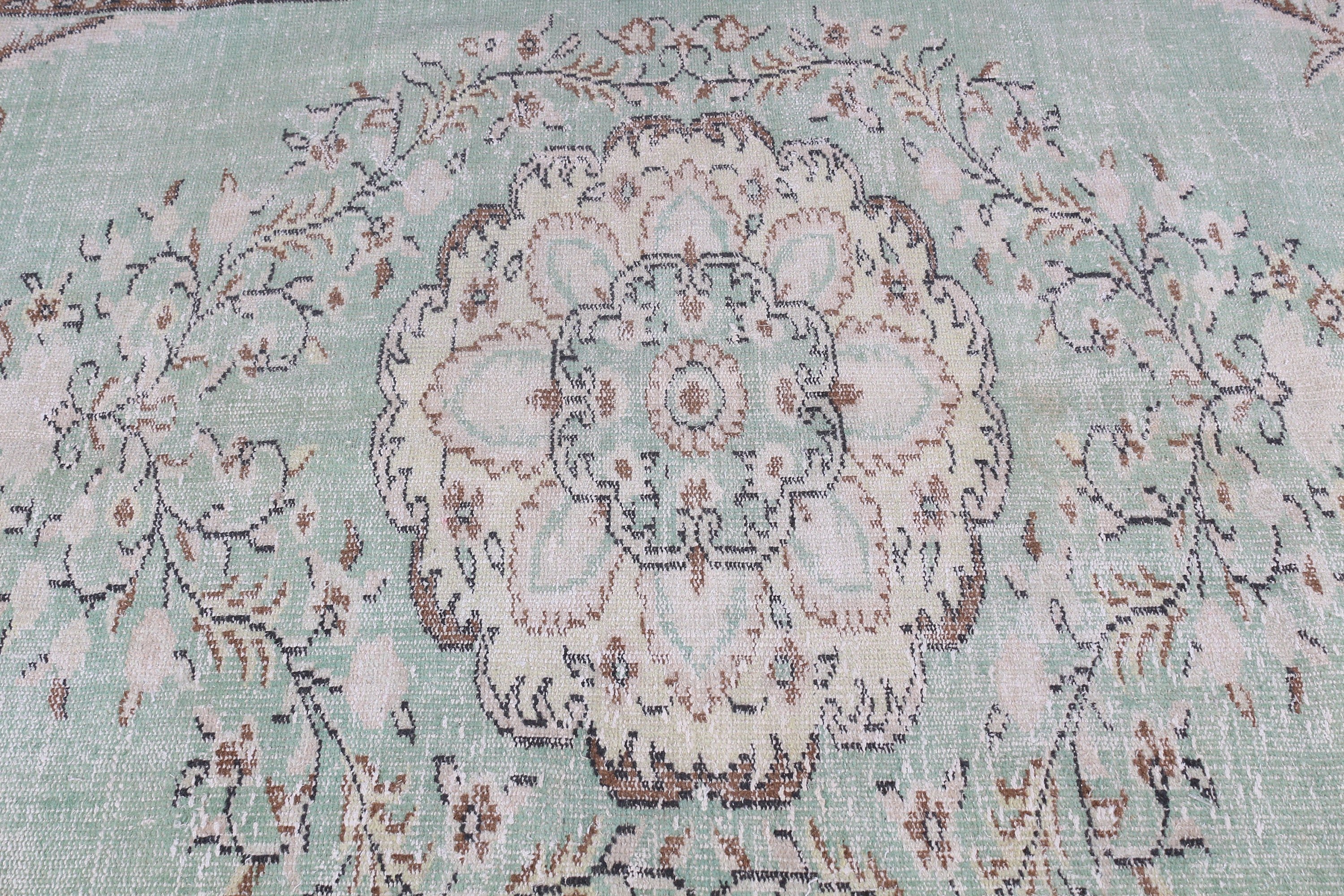 Dining Room Rugs, Antique Rugs, Nomadic Rug, Turkish Rug, Bedroom Rugs, Vintage Rug, Green Kitchen Rug, Cool Rugs, 5.5x9.5 ft Large Rug