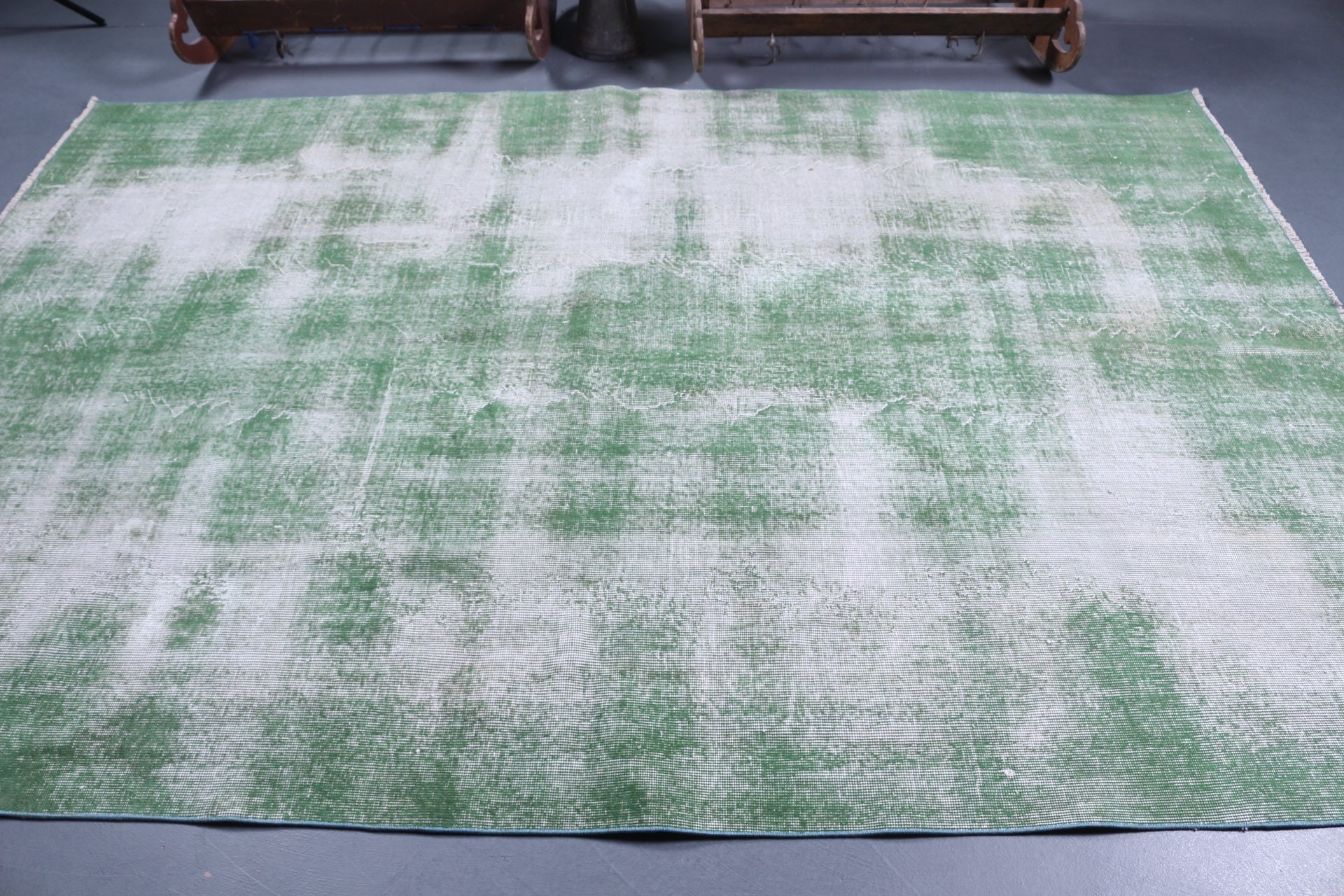 Living Room Rugs, Dining Room Rugs, Turkish Rug, Vintage Rug, Green Moroccan Rug, Moroccan Rug, 6.6x9.4 ft Large Rugs, Bedroom Rugs