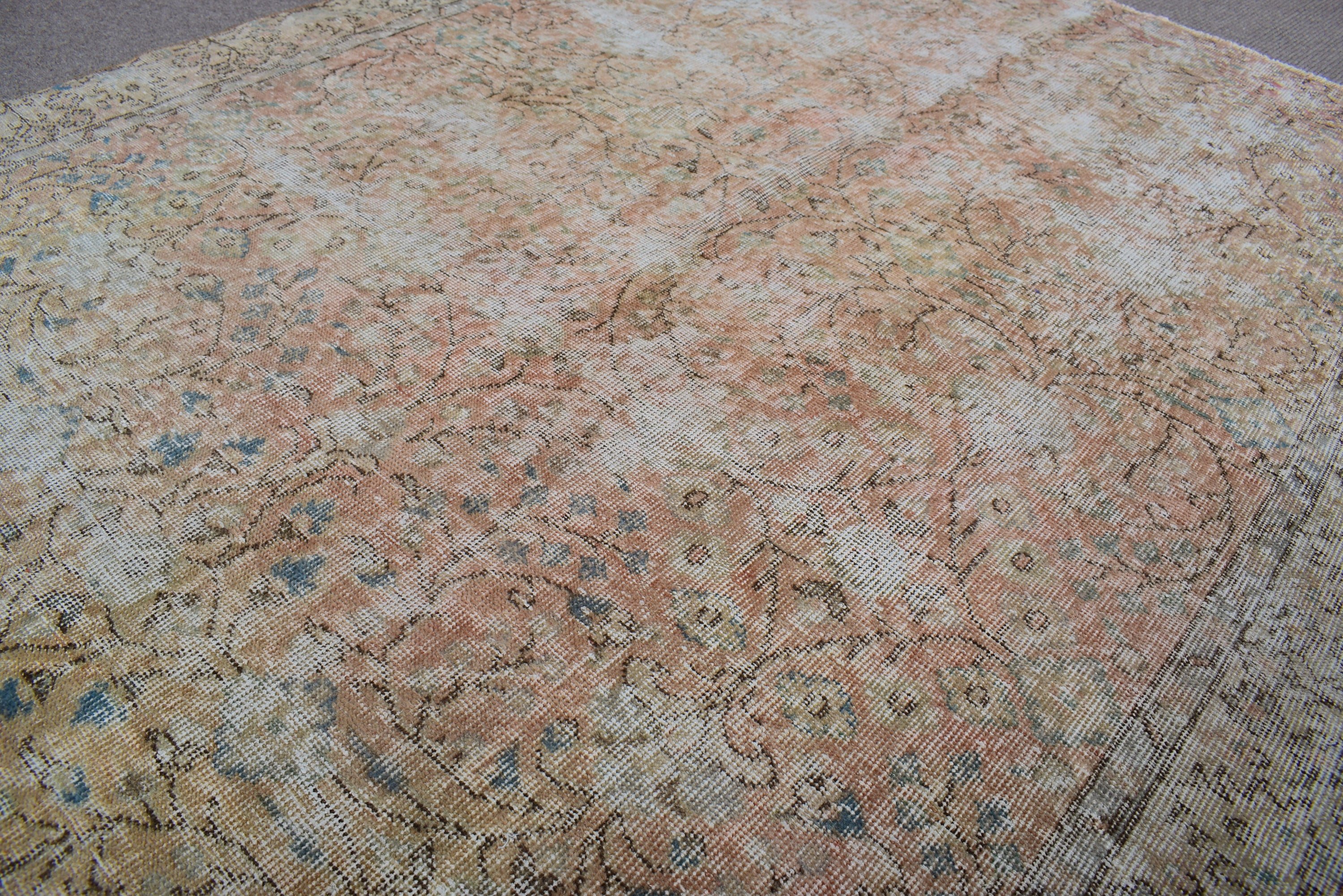 İç Mekan Halıları, Vintage Halılar, Soğuk Halı, Türk Halısı, Fas Halısı, Turuncu Boho Halısı, Mutfak Halısı, Boho Alan Halıları, 5,2x7,3 ft Alan Halısı