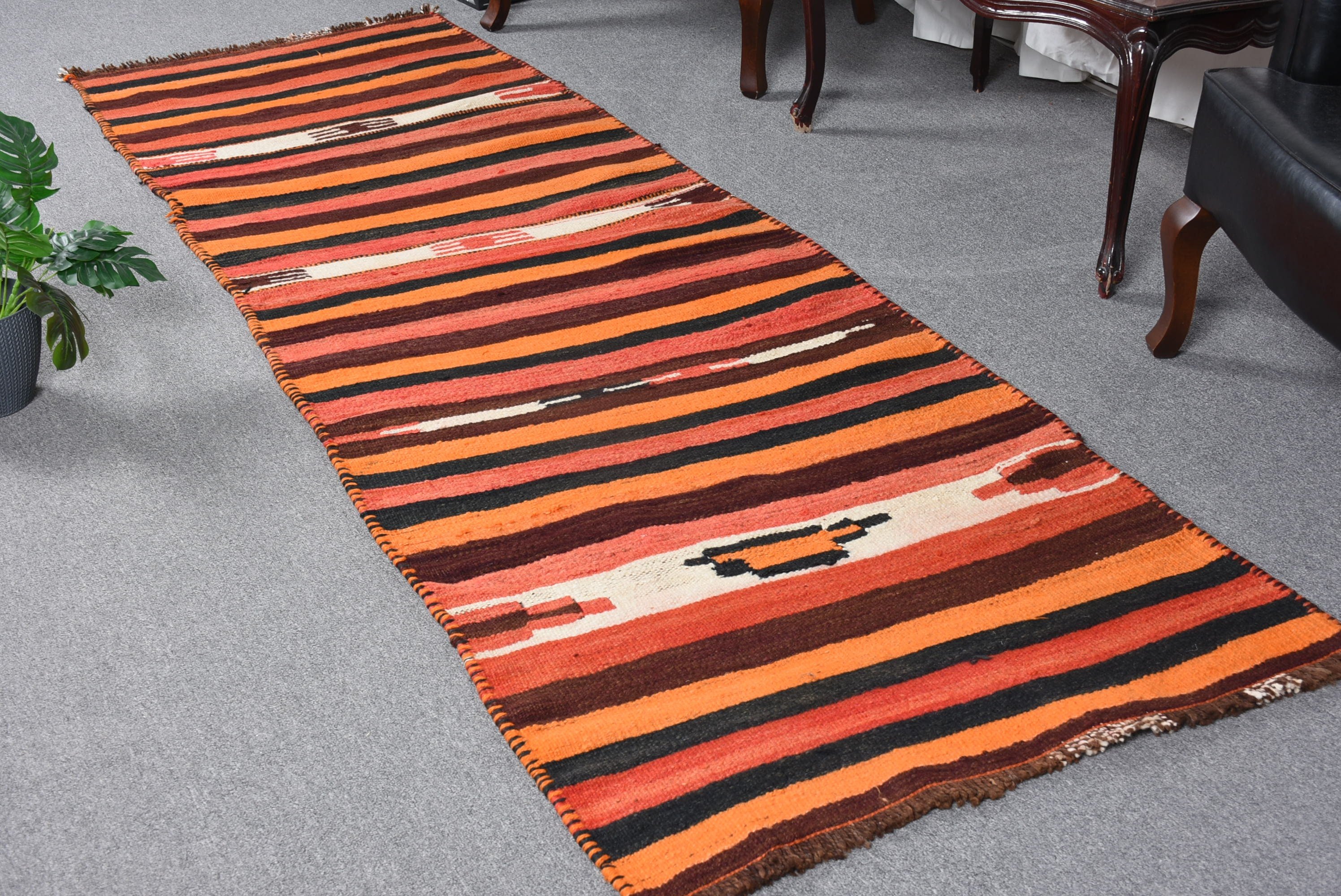 Corridor Rugs, Anatolian Rugs, Rugs for Hallway, 3x8.4 ft Runner Rugs, Brown Anatolian Rug, Turkish Rug, Vintage Rugs
