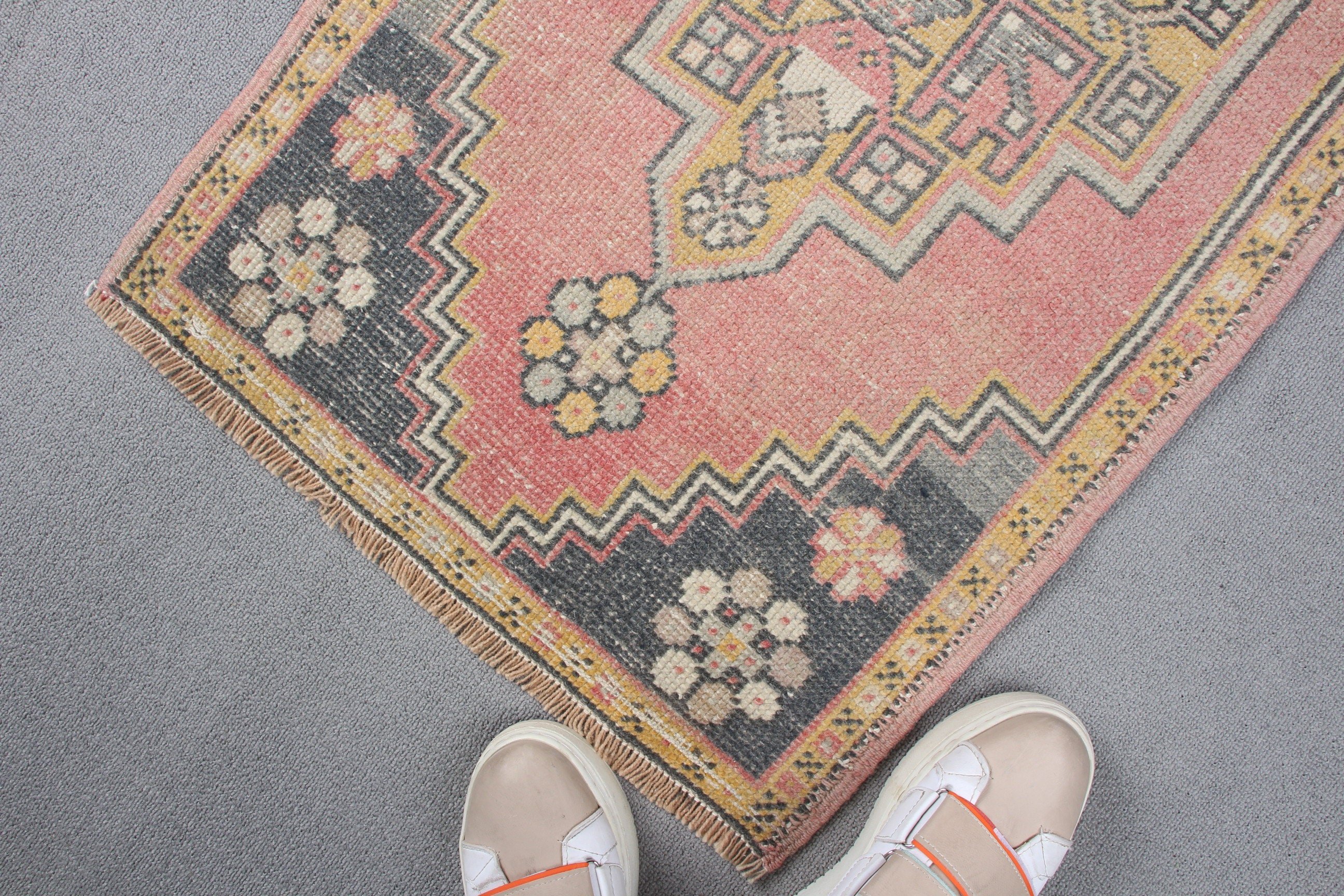 Vintage Rugs, Pink Oriental Rug, Small Woven Rug Rugs, 1.8x3.3 ft Small Rug, Car Mat Rug, Door Mat Rug, Turkish Rug, Cool Rugs, Bedroom Rug