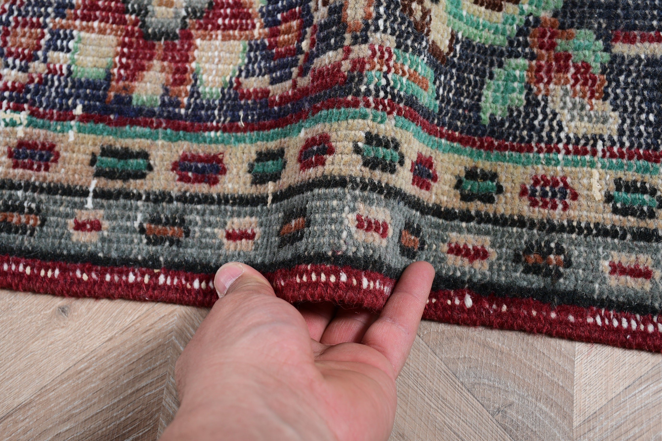 Turkish Rug, Dining Room Rugs, Oriental Rug, Red Wool Rug, Kitchen Rug, Rugs for Bedroom, Bedroom Rug, Vintage Rug, 6.1x9.4 ft Large Rug