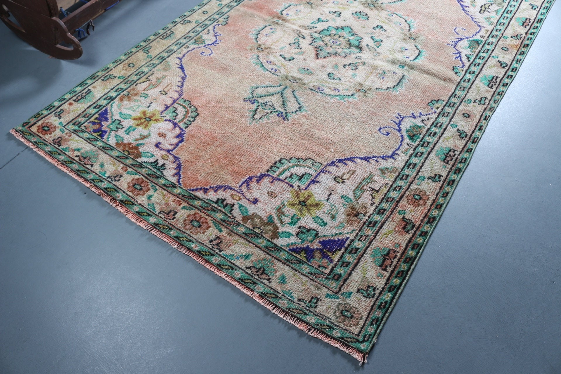 Vintage Halı, 5.2x8.2 ft Büyük Halı, Mutfak Halısı, Kırmızı Oryantal Halı, Ev Dekor Halıları, Yemek Odası Halısı, Özel Halılar, Salon Halısı, Türk Halısı