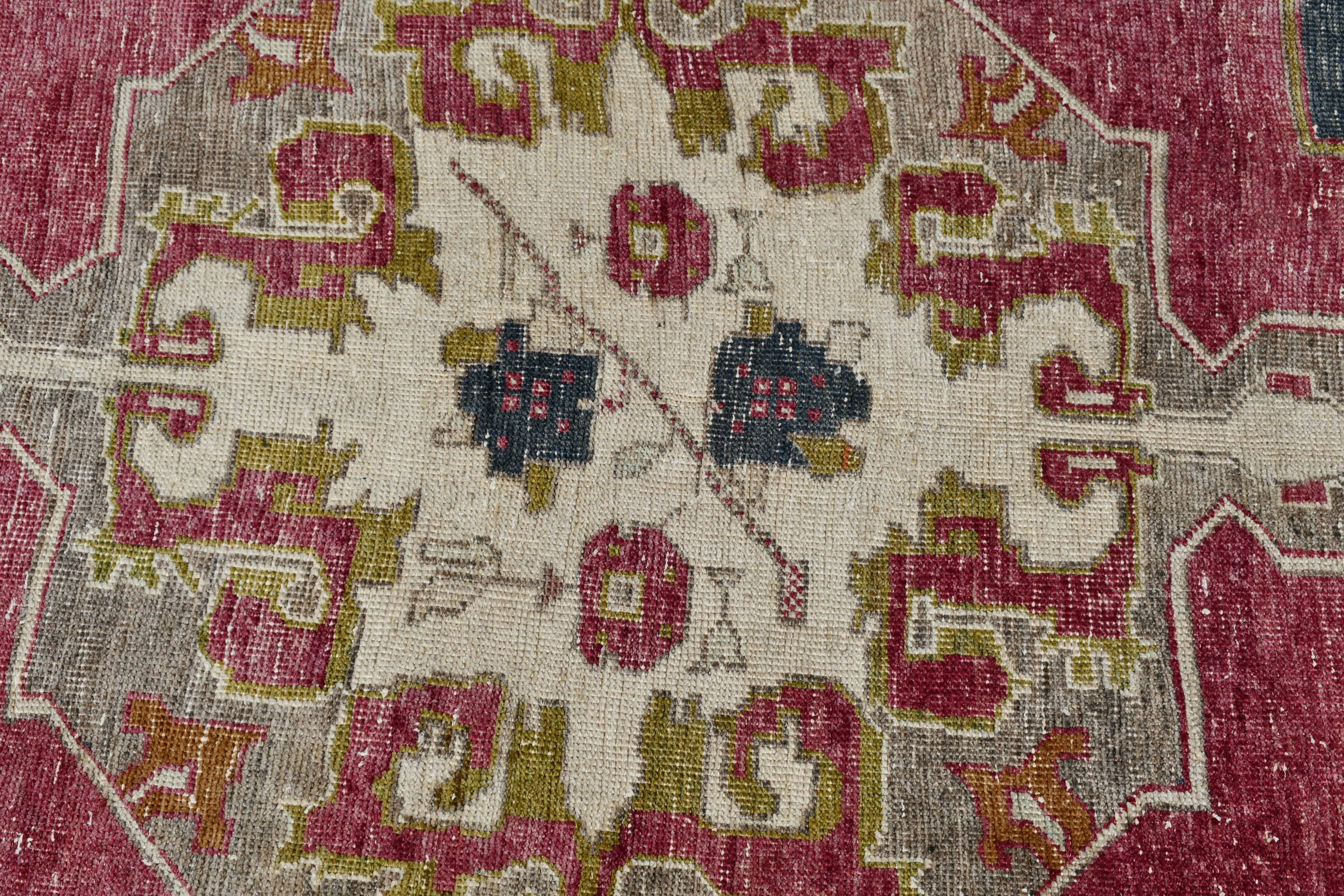 Türk Halısı, Kırmızı Anadolu Halısı, Salon Halısı, Vintage Halılar, Yün Halılar, 4.7x9.1 ft Büyük Halı, Oturma Odası Halıları, Salon Halıları