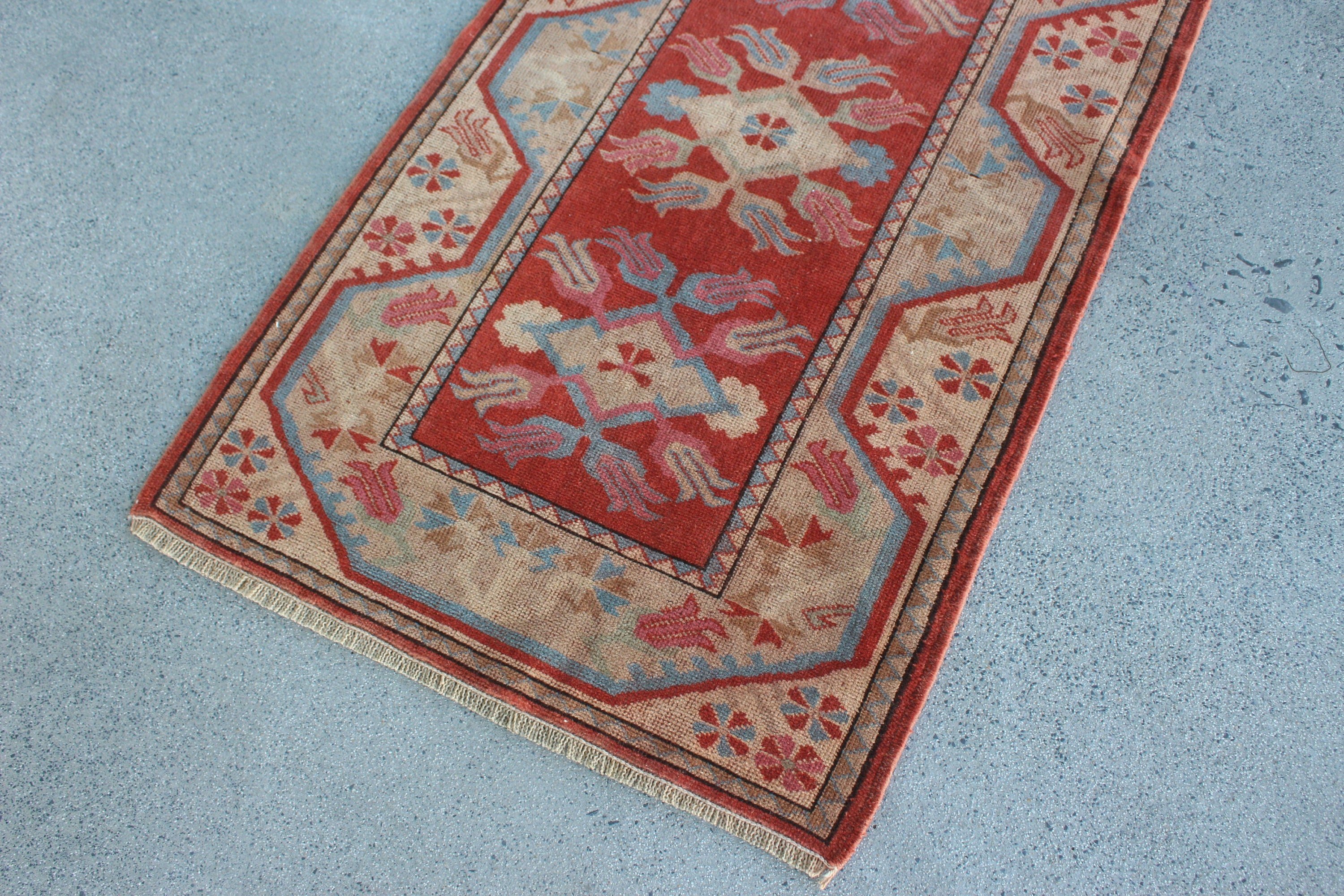 Bedroom Rugs, Kitchen Rug, Red Home Decor Rugs, Rugs for Bath, Antique Rug, Vintage Rugs, Wool Rugs, 2.5x4.4 ft Small Rug, Turkish Rugs