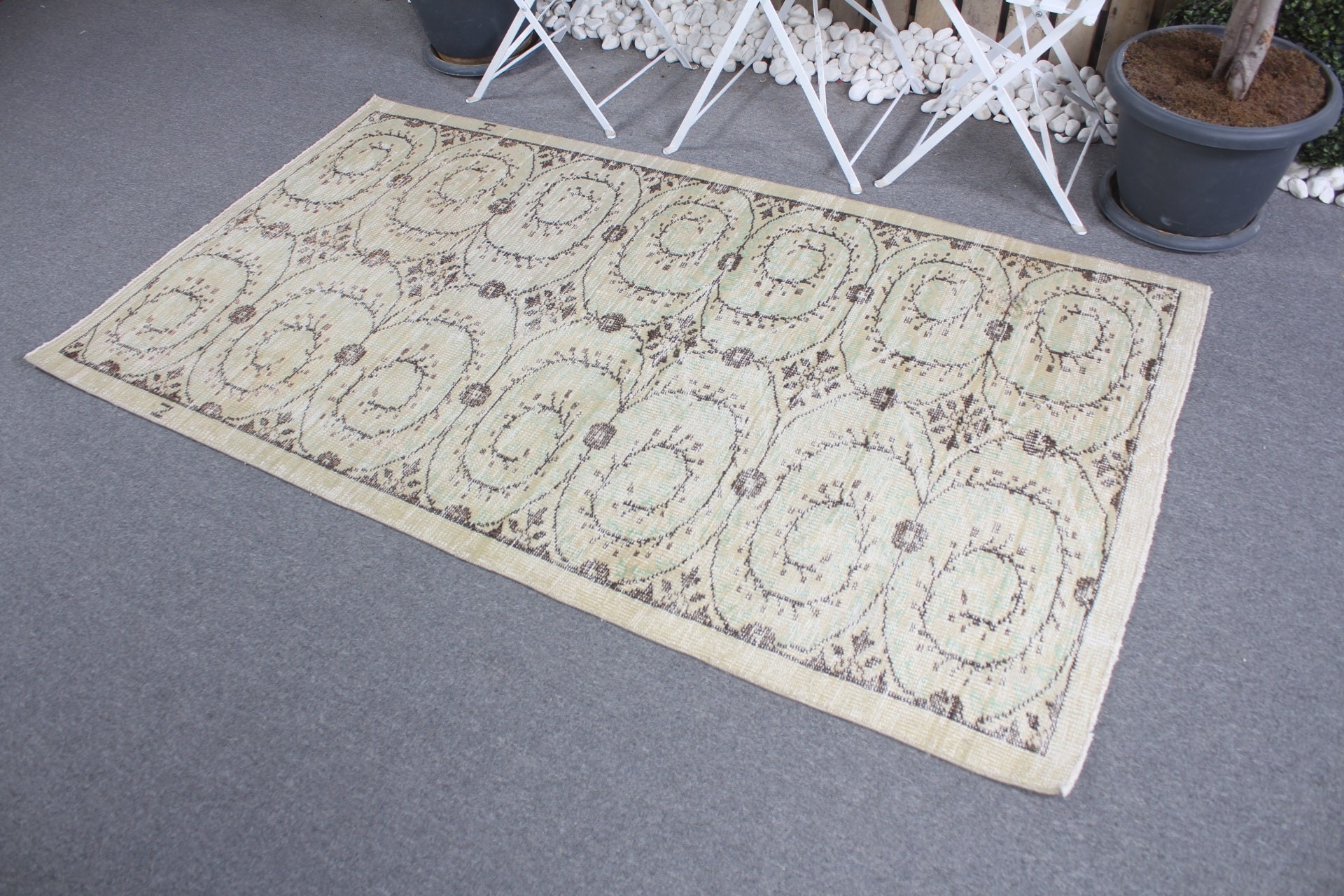 Nursery Rug, Moroccan Rug, Beige Kitchen Rug, 3.6x6.4 ft Accent Rug, Kitchen Rug, Vintage Rugs, Bedroom Rug, Rugs for Kitchen, Turkish Rug