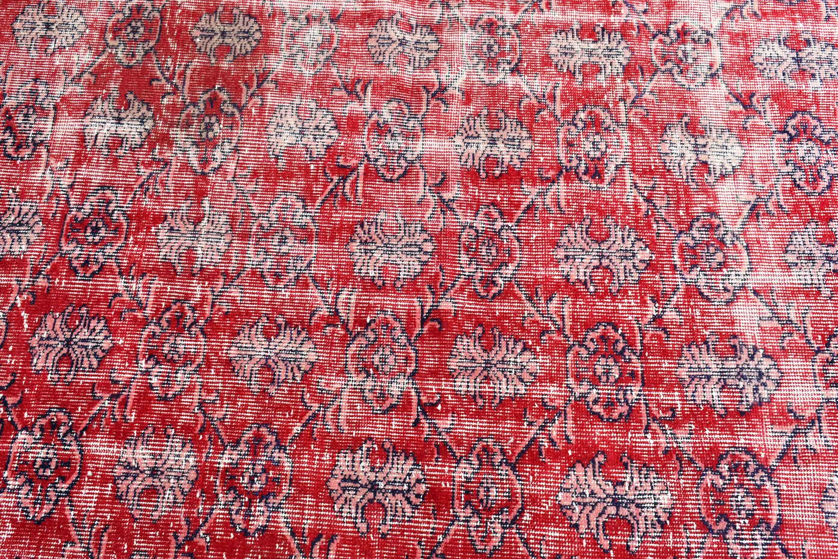 Turkish Rug, Vintage Rugs, Oriental Rug, Rugs for Nursery, Kitchen Rugs, Nursery Rug, Red Oriental Rugs, Entry Rug, 3.6x4.9 ft Accent Rug