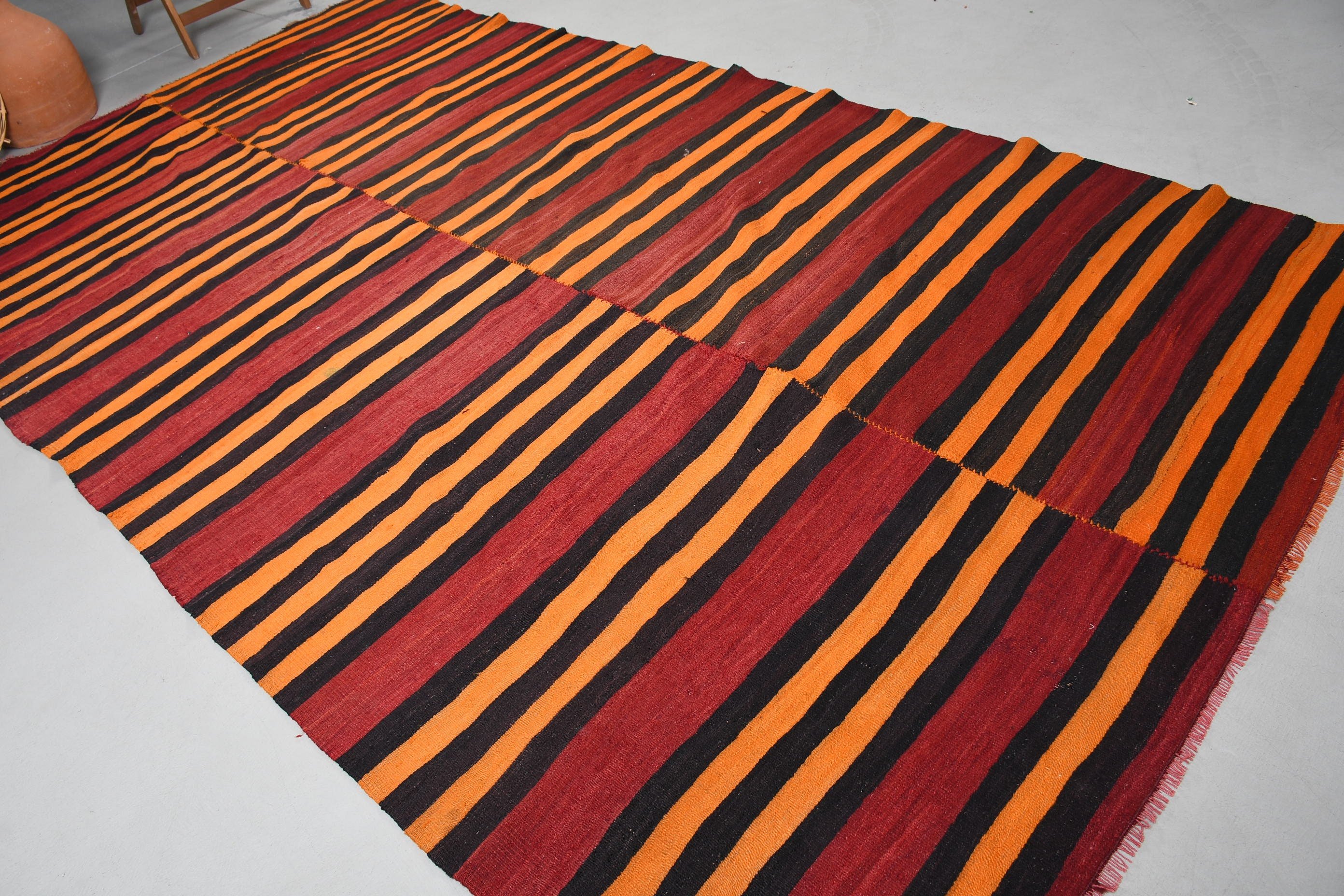 Kırmızı 6.8x12.3 ft Büyük Boy Halı, Oryantal Halı, Kilim, Salon Halısı, Türk Halısı, Salon Halıları, Vintage Halılar, Sanat Halısı