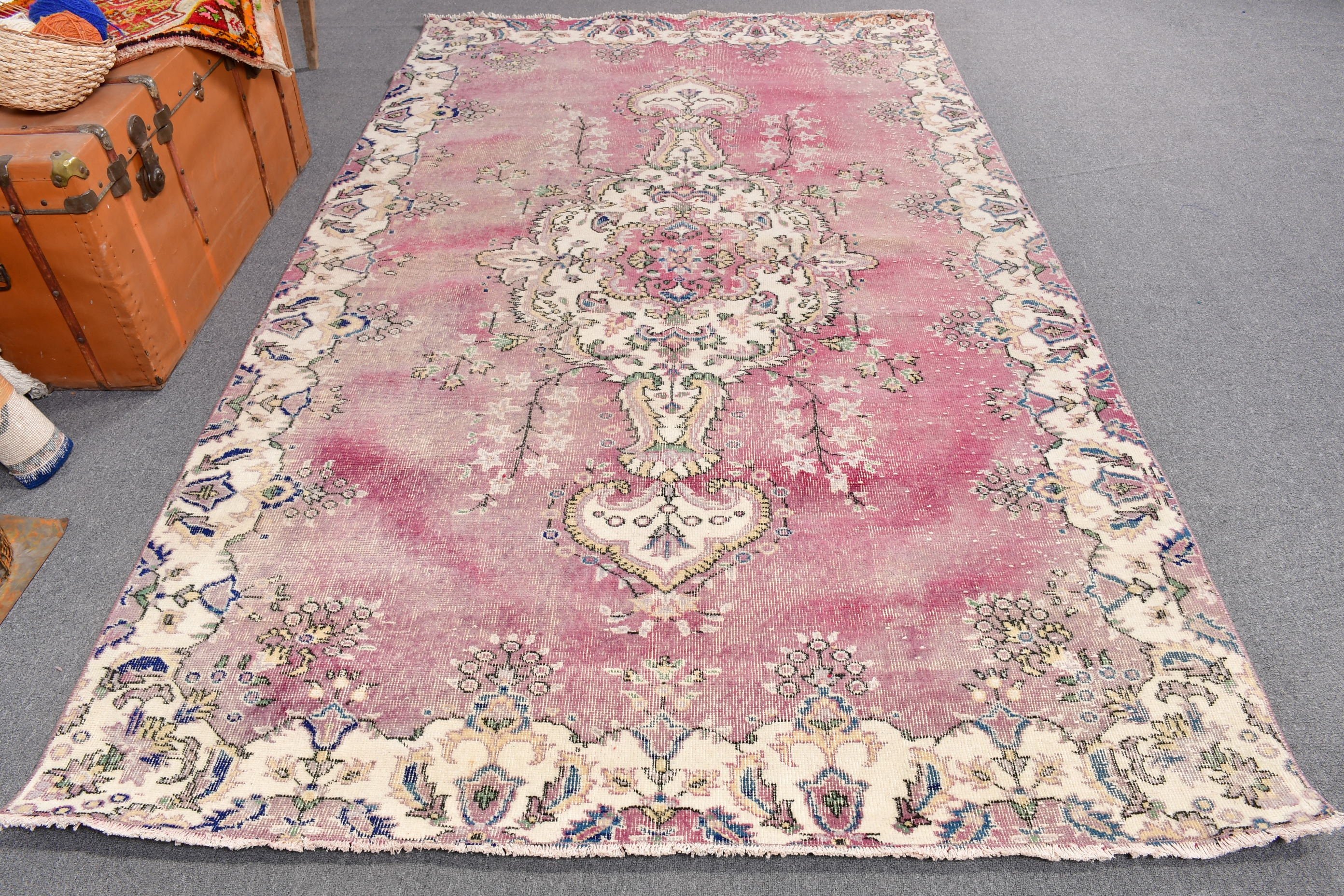 5.6x9.4 ft Büyük Halı, Mor Oryantal Halılar, Havalı Halı, Oturma Odası Halıları, Yatak Odası Halısı, Nötr Halılar, Bohem Halısı, Vintage Halı, Türk Halıları