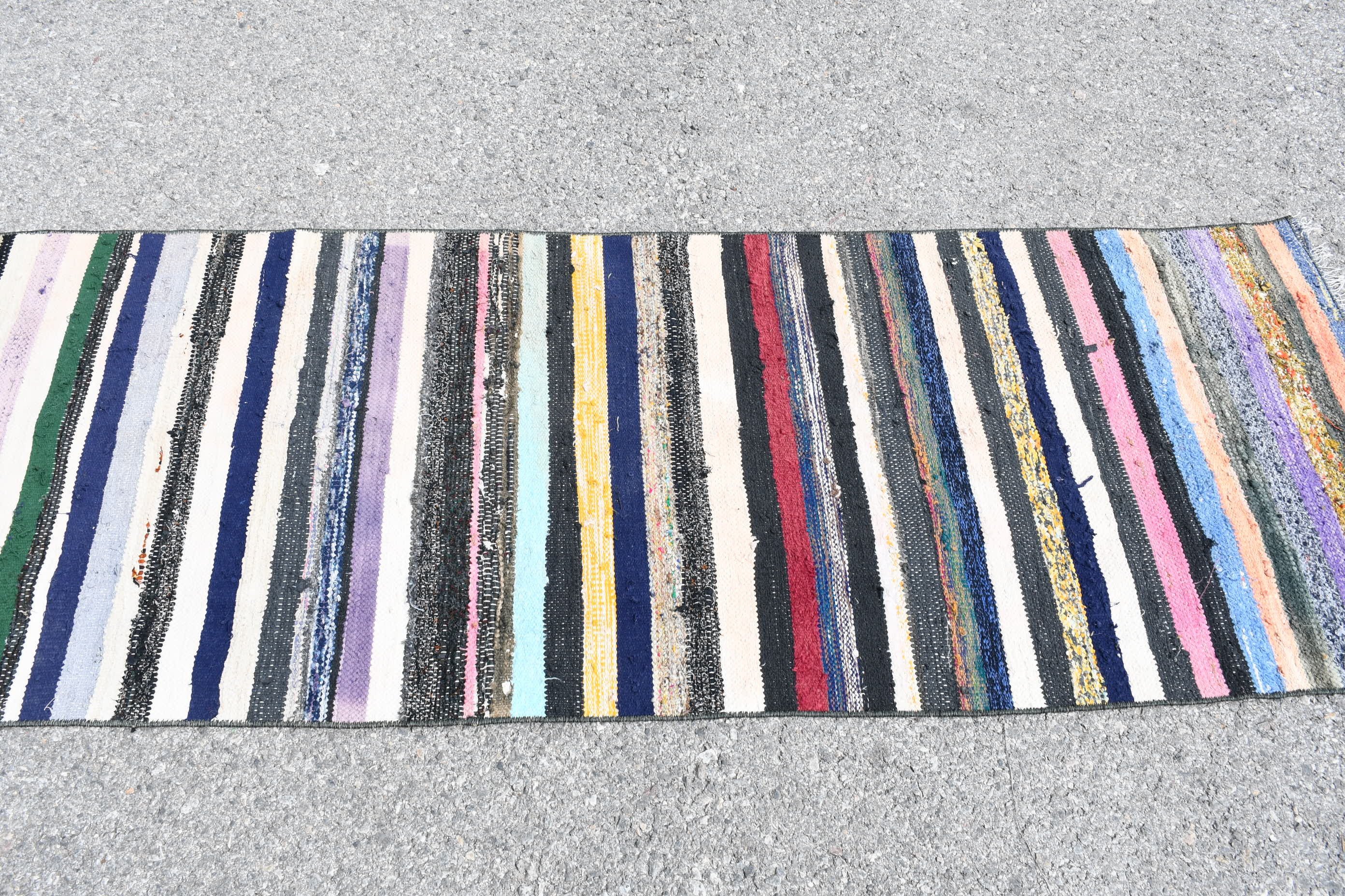 Oryantal Halı, Kilim, 2.3x6.1 ft Yolluk Halısı, Türk Halısı, Bej Havalı Halı, Vintage Halılar, Koridor Halısı, Merdiven Halısı, Soğuk Halı, Mutfak Halıları