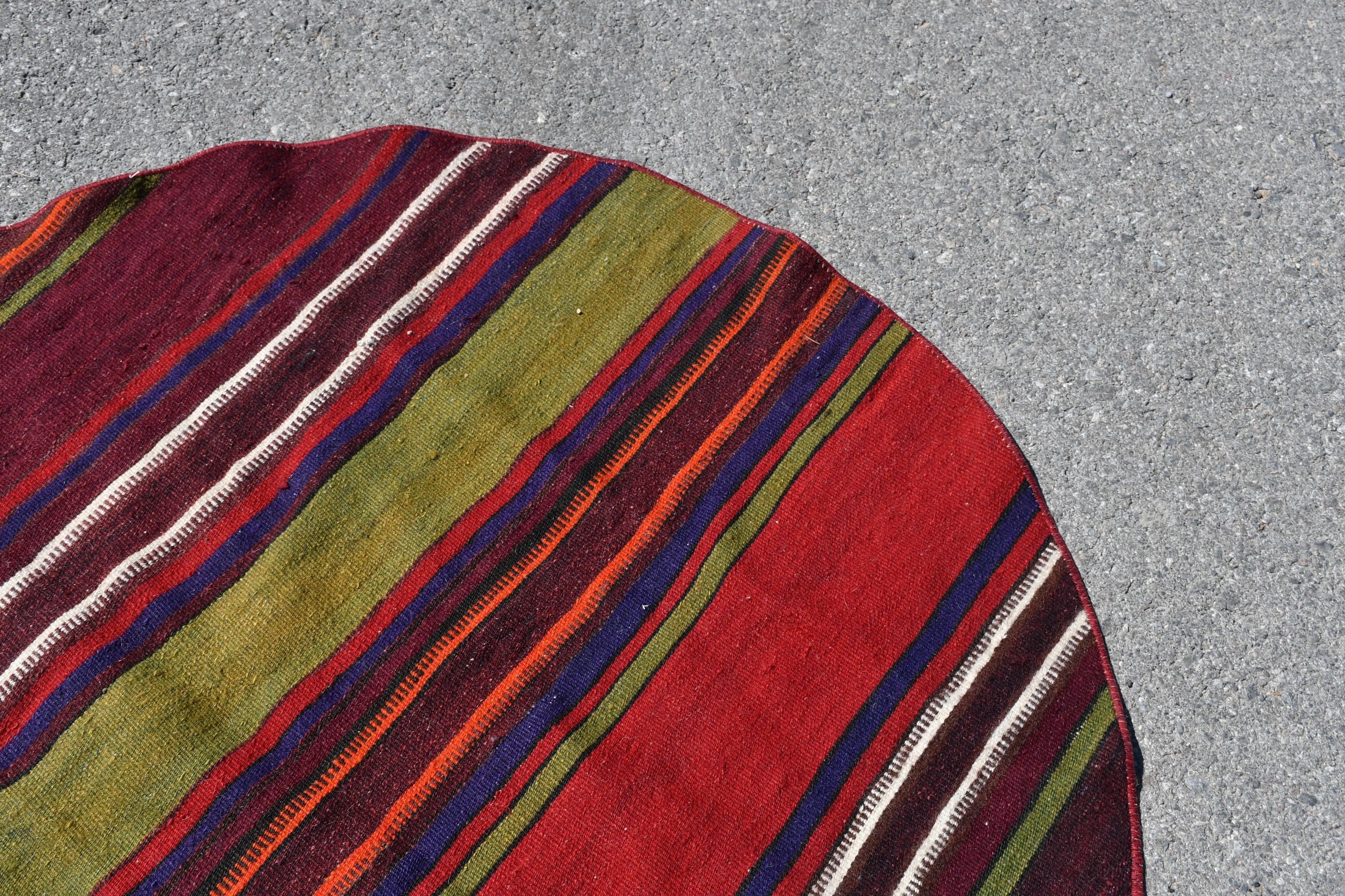 Kitchen Rugs, Turkish Rug, 4.2x4.2 ft Accent Rug, Oriental Rug, Eclectic Rugs, Rugs for Entry, Floor Rug, Entry Rugs, Kilim, Vintage Rug