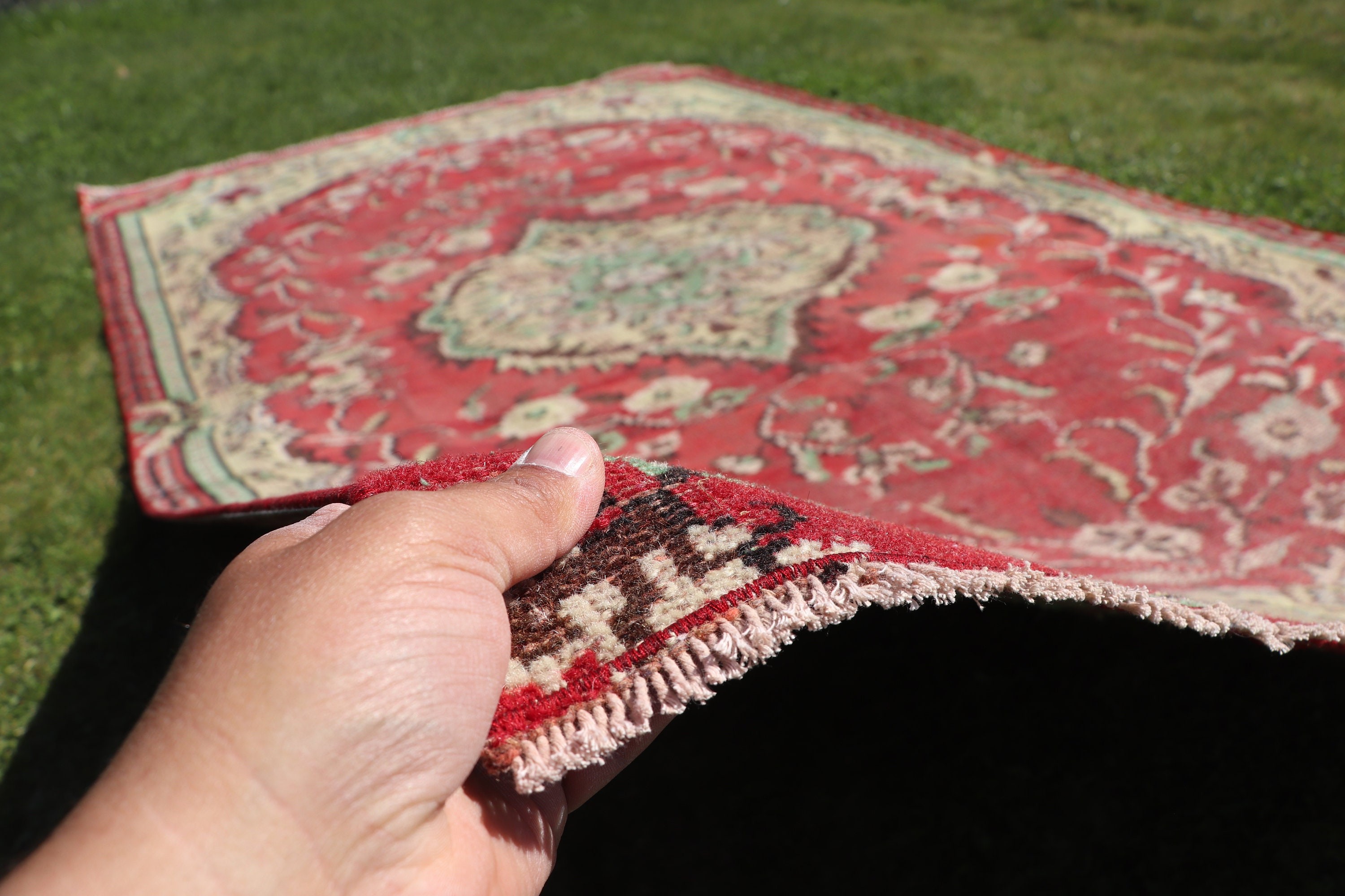 Büyük Boho Halı, Lüks Halılar, Türk Halıları, Oryantal Halı, Yemek Odası Halısı, Türkiye Halıları, Vintage Halı, 5.2x8.9 ft Büyük Halılar, Kırmızı Antika Halılar