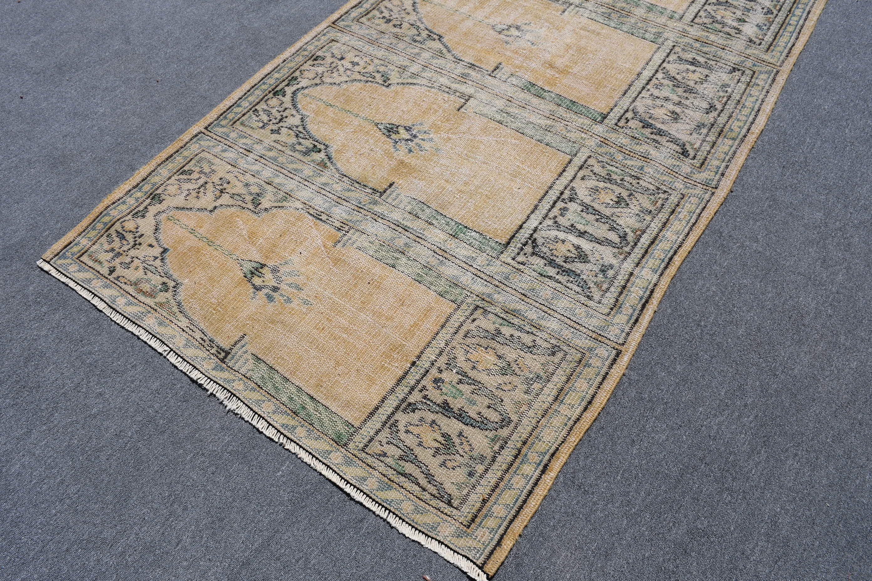 Pale Rug, Oriental Rug, Beige Bedroom Rug, Turkish Rug, Rugs for Living Room, Oushak Rugs, 4x8.5 ft Area Rug, Living Room Rug, Vintage Rugs