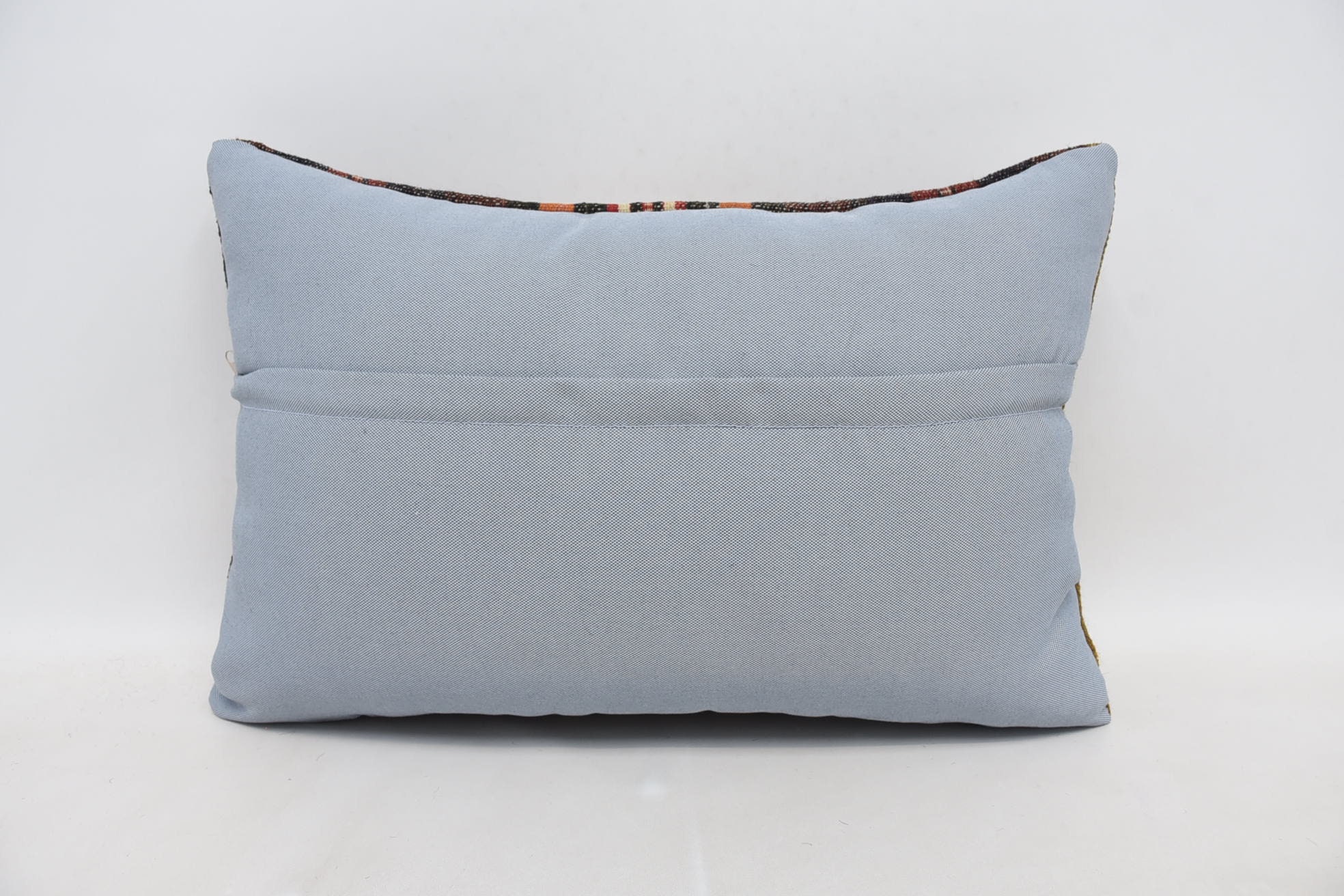 One Of A Kind Cushion, Turkish Kilim Pillow, 16"x24" Brown Cushion, Sofa Cushion, Boho Pillow Sham Cover, Antique Pillows