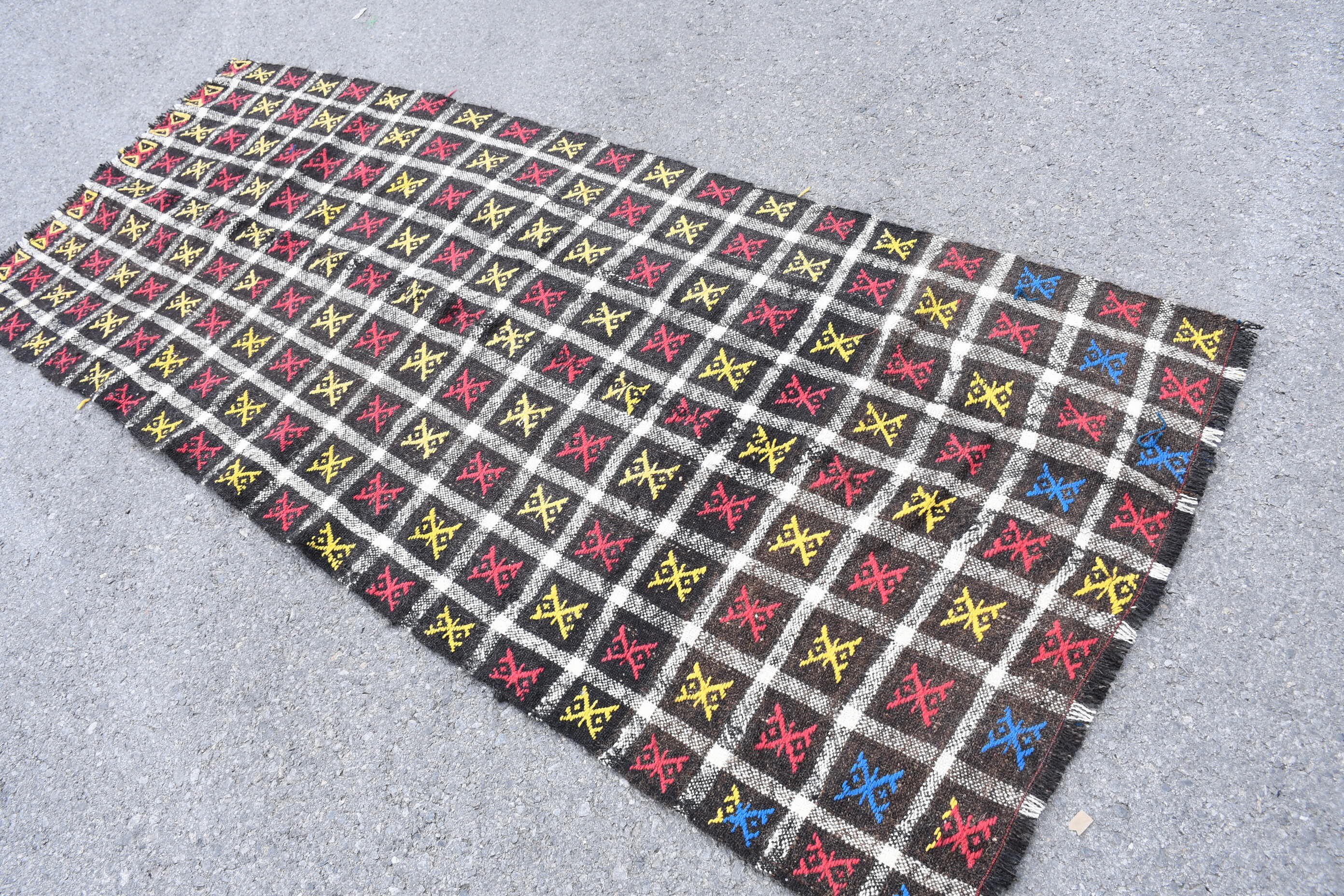 Türk Halıları, Kilim, Yer Halıları, Antika Halı, 3,4x7,8 ft Alan Halısı, Oturma Odası Halıları, Oturma Odası Halısı, Vintage Halı, Bej Yatak Odası Halıları