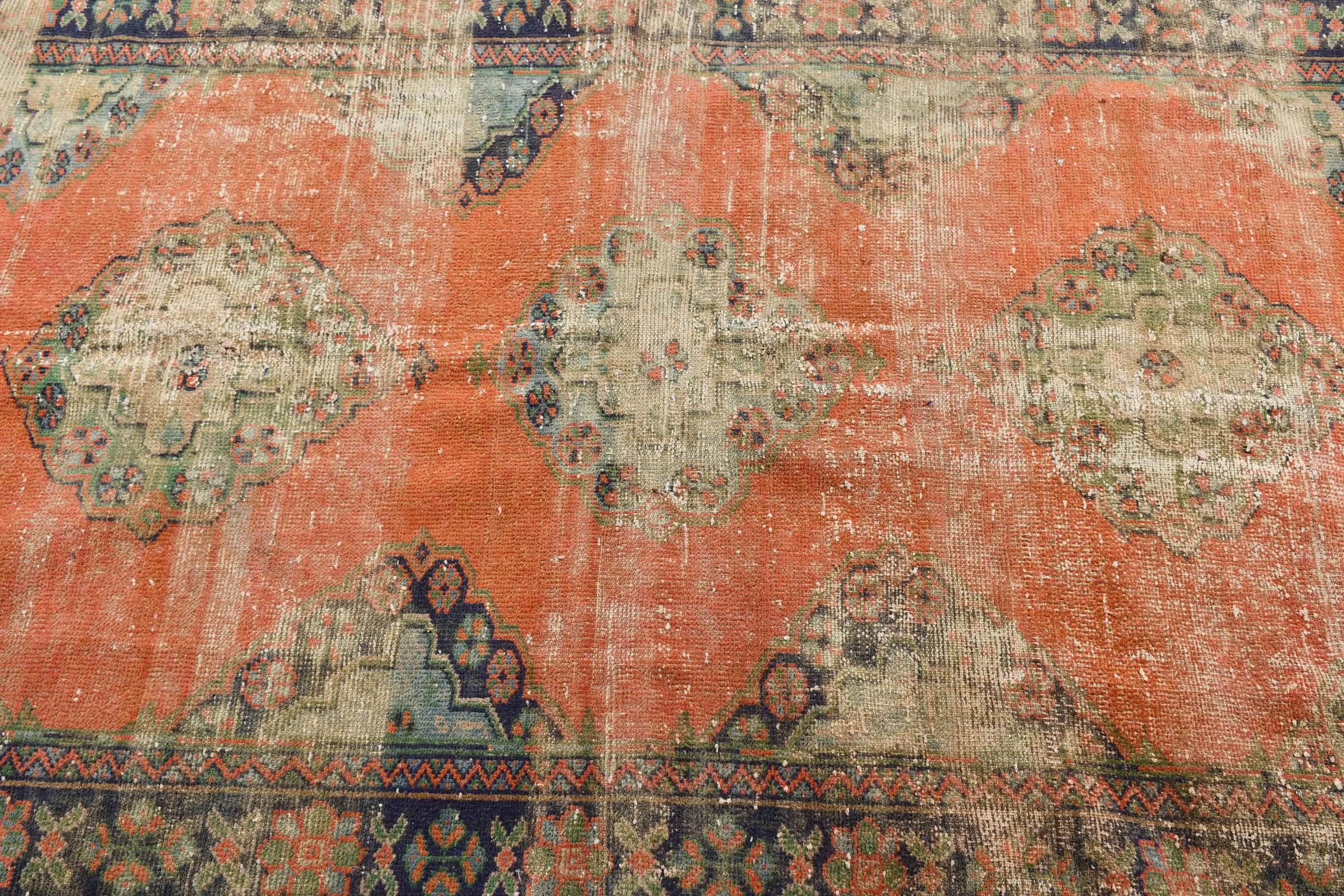 Red Moroccan Rug, Rugs for Runner, Floor Rug, Antique Rug, Boho Rugs, 4.2x10.5 ft Runner Rug, Hallway Rugs, Turkish Rug, Vintage Rug