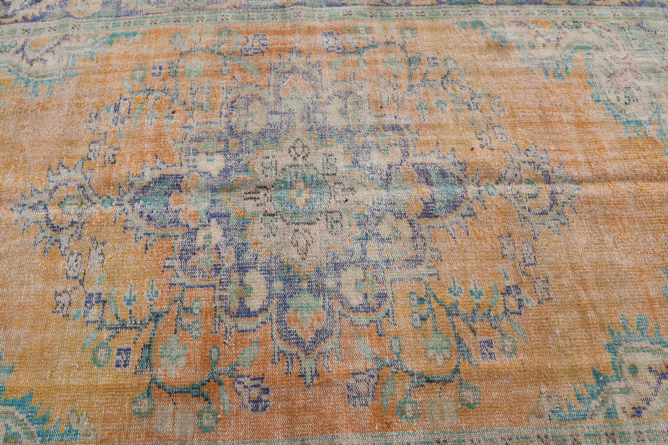 Green Antique Rugs, Living Room Rug, Antique Rug, Old Rug, Bedroom Rug, Turkish Rug, Vintage Rug, 5.9x9.5 ft Large Rugs