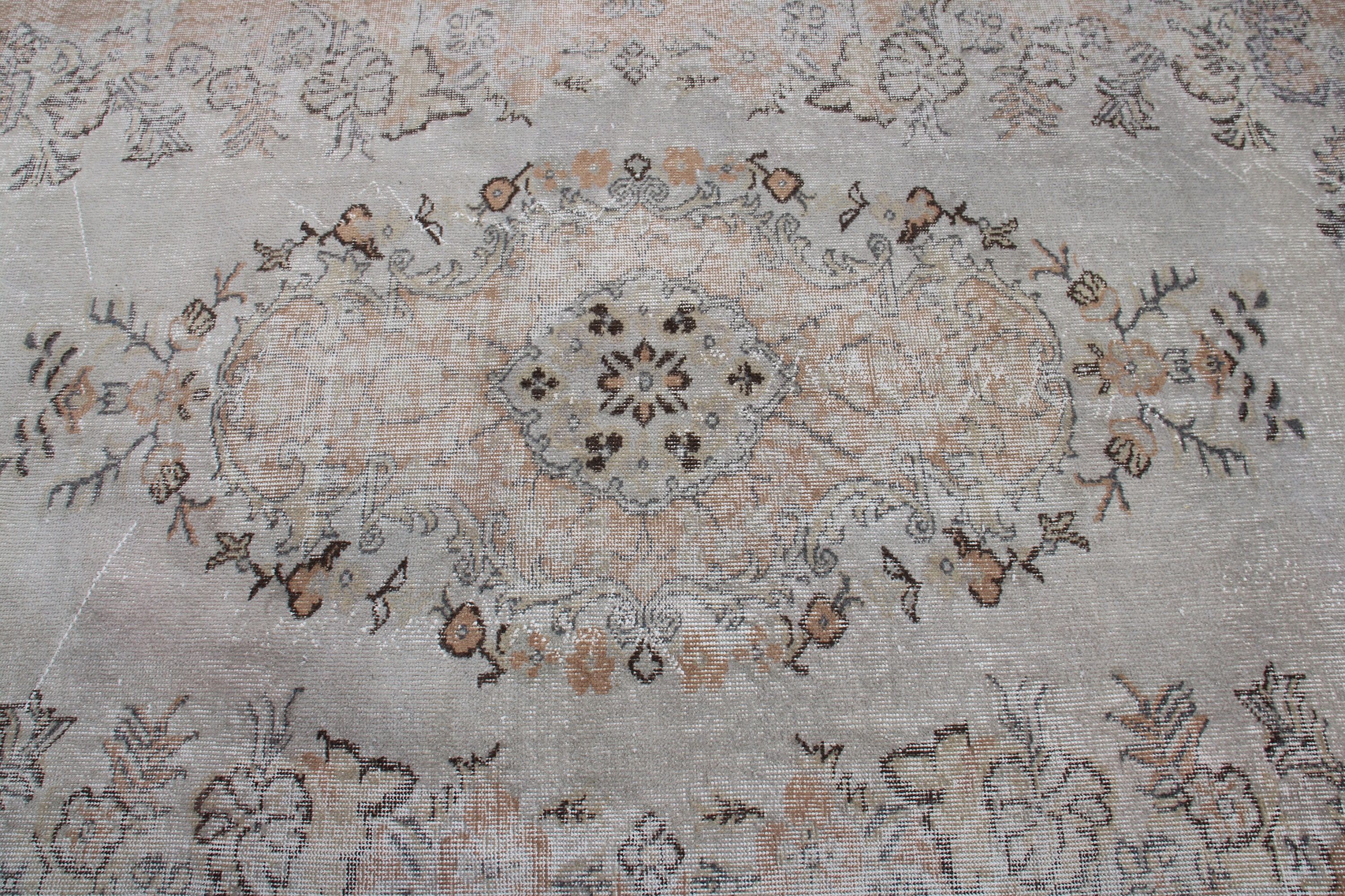 Large Oushak Rugs, Bedroom Rug, Gray Cool Rugs, Vintage Rugs, Anatolian Rugs, Dining Room Rugs, Turkish Rug, 5.5x8.8 ft Large Rug