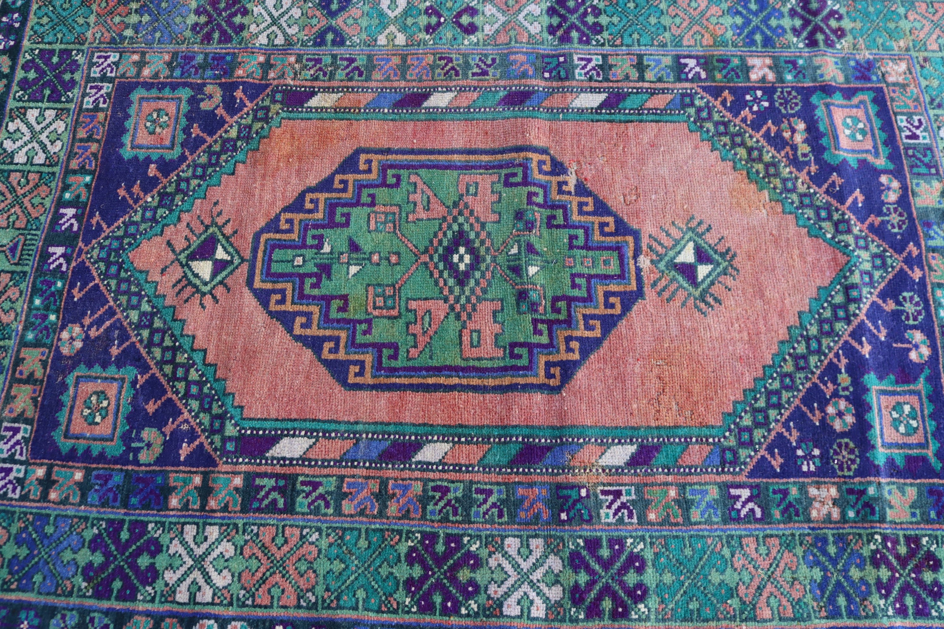 3,6x5,3 ft Aksan Halıları, Vintage Halı, Yatak Odası Halıları, Fas Halısı, Türk Halıları, Havalı Halılar, Turuncu Anadolu Halısı, Boho Vurgulu Halılar