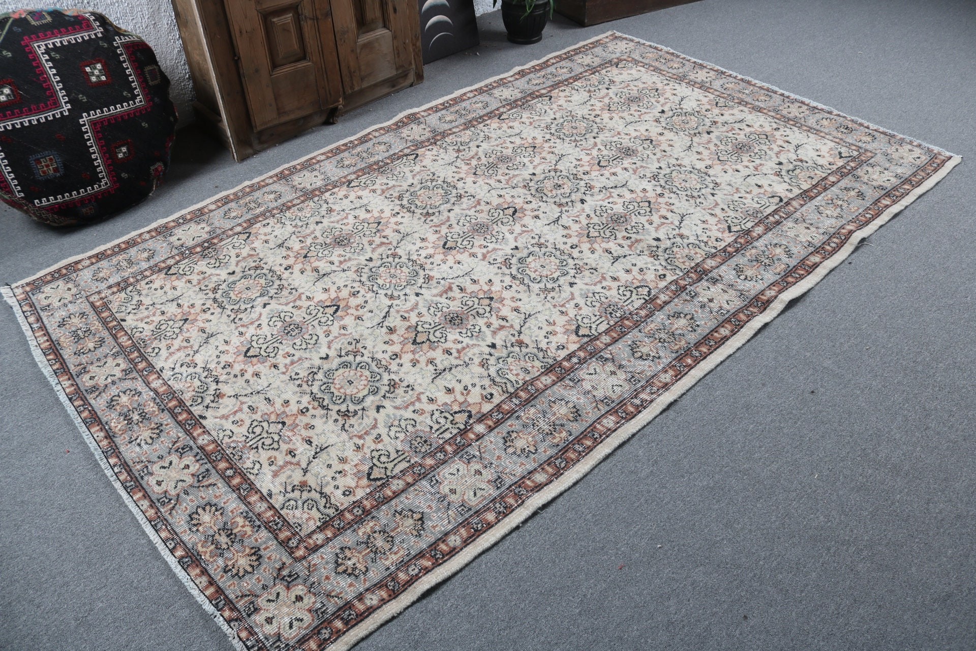 5,2x8,8 ft Büyük Halılar, Vintage Halılar, Yatak Odası Halıları, Büyük Boho Halısı, Bej Mutfak Halısı, Oryantal Halılar, El Dokuma Halılar, Aztek Halısı, Türk Halısı