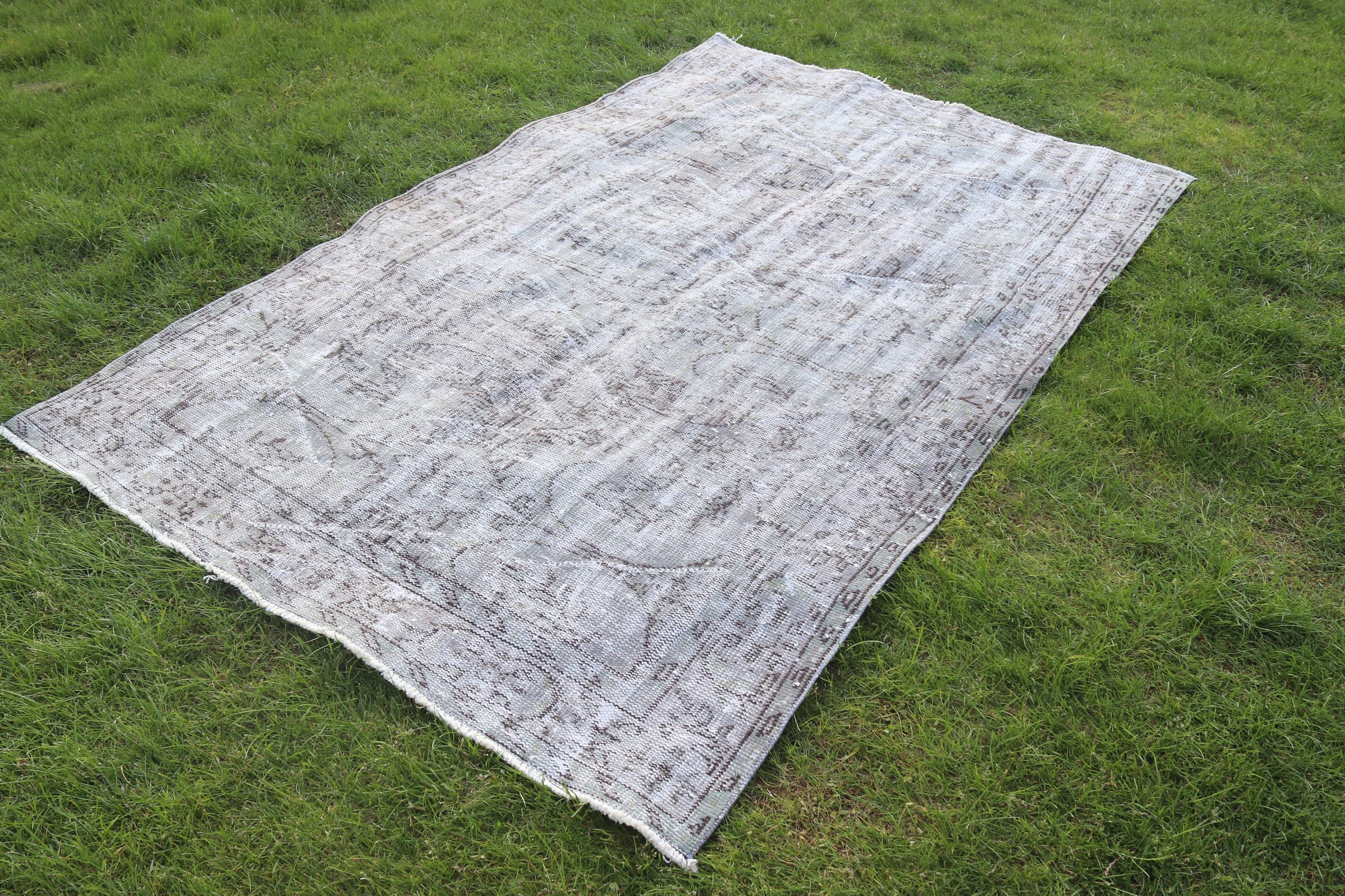 4.9x8.4 ft Large Rugs, Vintage Rug, Large Vintage Rug, Large Boho Rug, Home Decor Rug, Gray Modern Rug, Floor Rug, Turkish Rug, Oushak Rugs