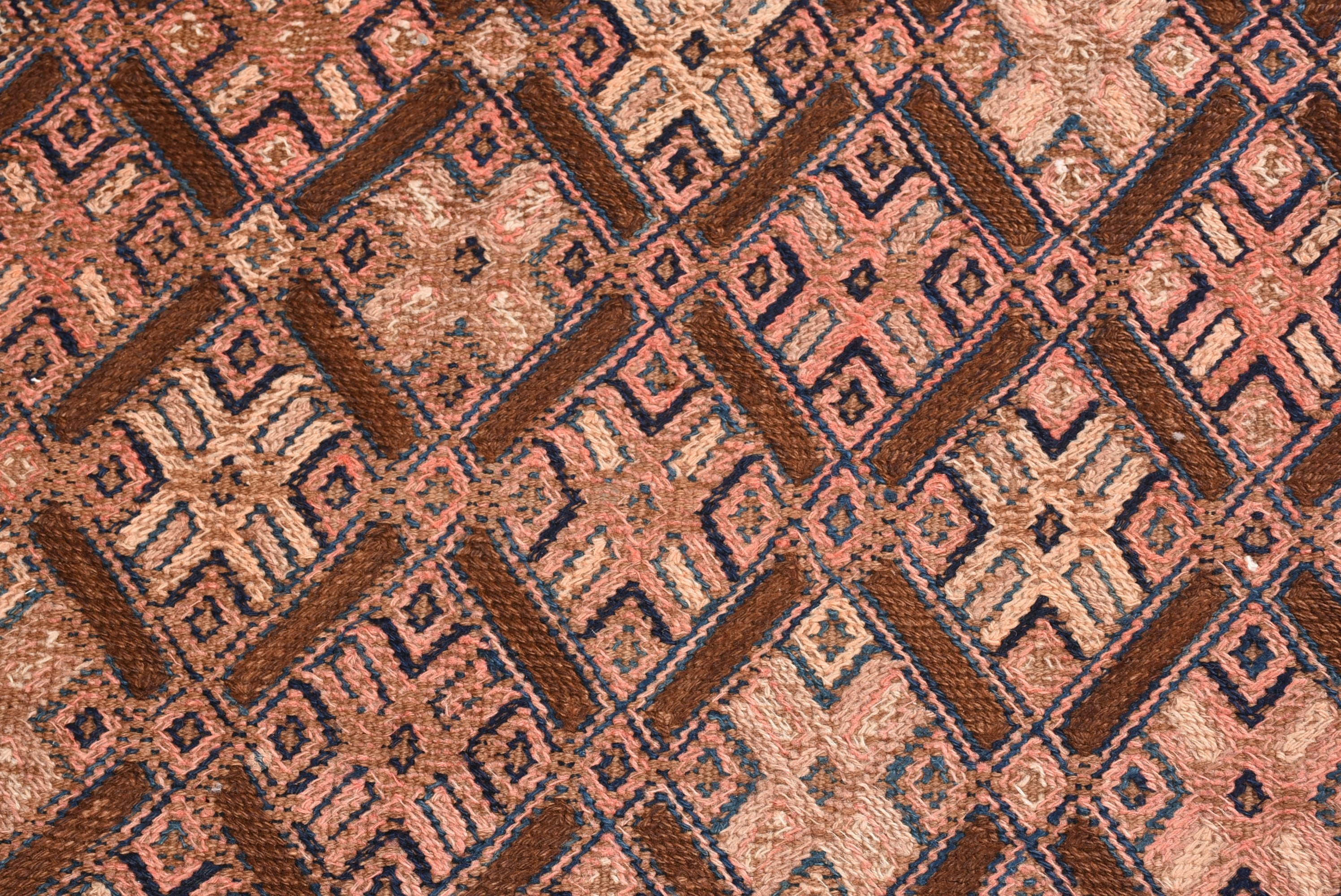 Vintage Rug, Brown  2.9x5.4 ft Accent Rugs, Entry Rugs, Cool Rugs, Kilim, Antique Rugs, Turkish Rug, Bedroom Rugs, Custom Rug