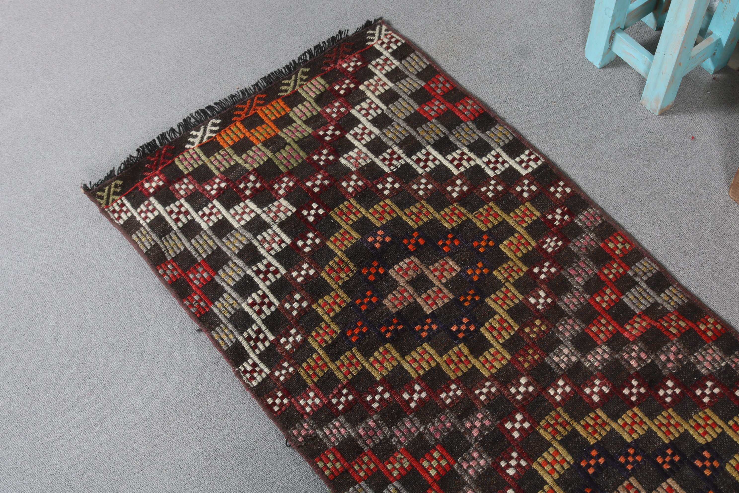 Türk Halısı, Vintage Halılar, Koridor Halıları, Yer Halıları, Kırmızı 2.1x6.8 ft Runner Halıları, Koridor Halıları, Soğuk Halı, Kilim, Parlak Halı