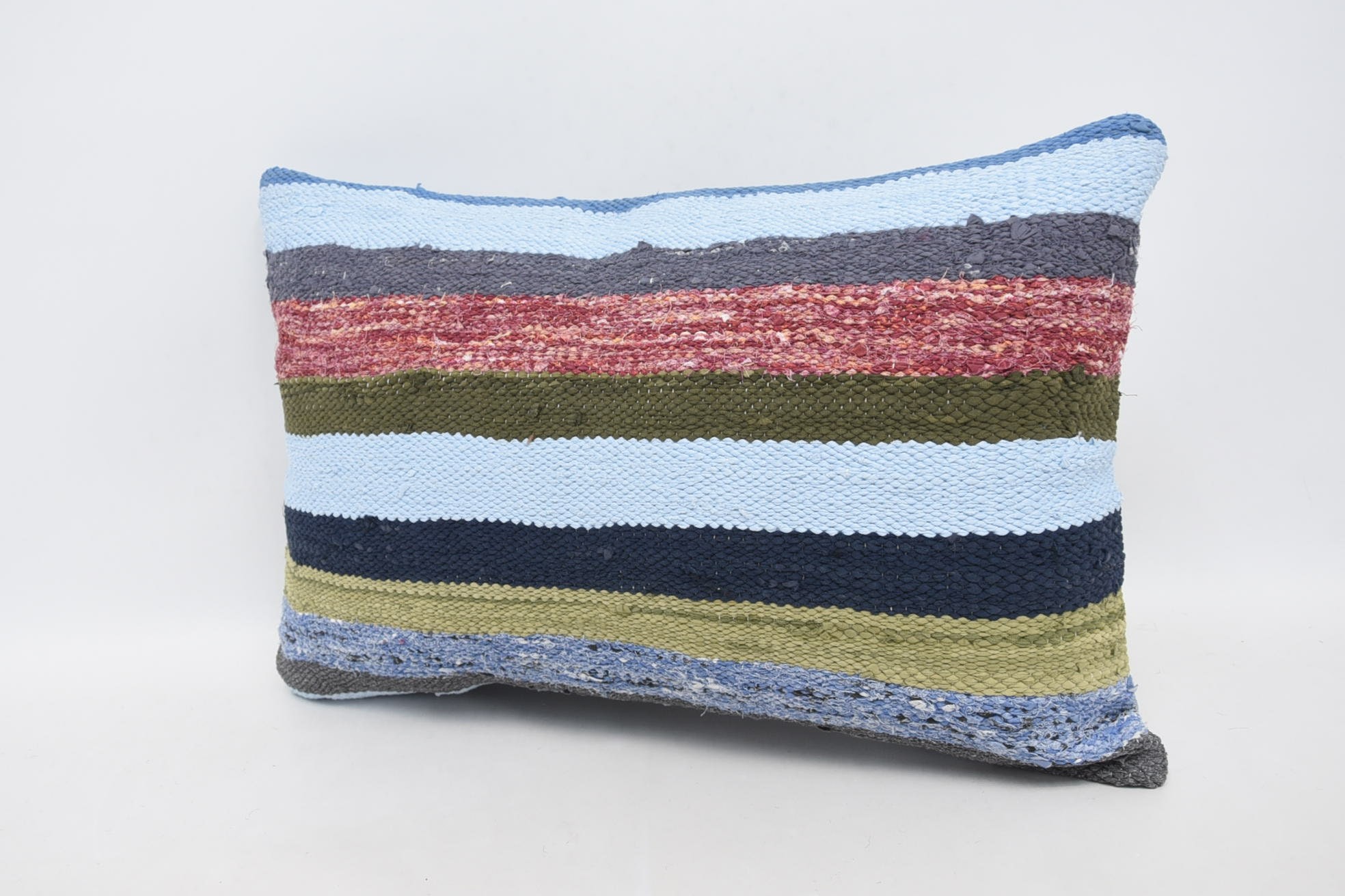 16"x24" Blue Cushion, Couch Cushion Case, Ethnical Kilim Rug Pillow, Gift Pillow, Home Decor Pillow, Vintage Pillow Case, Couch Cushion
