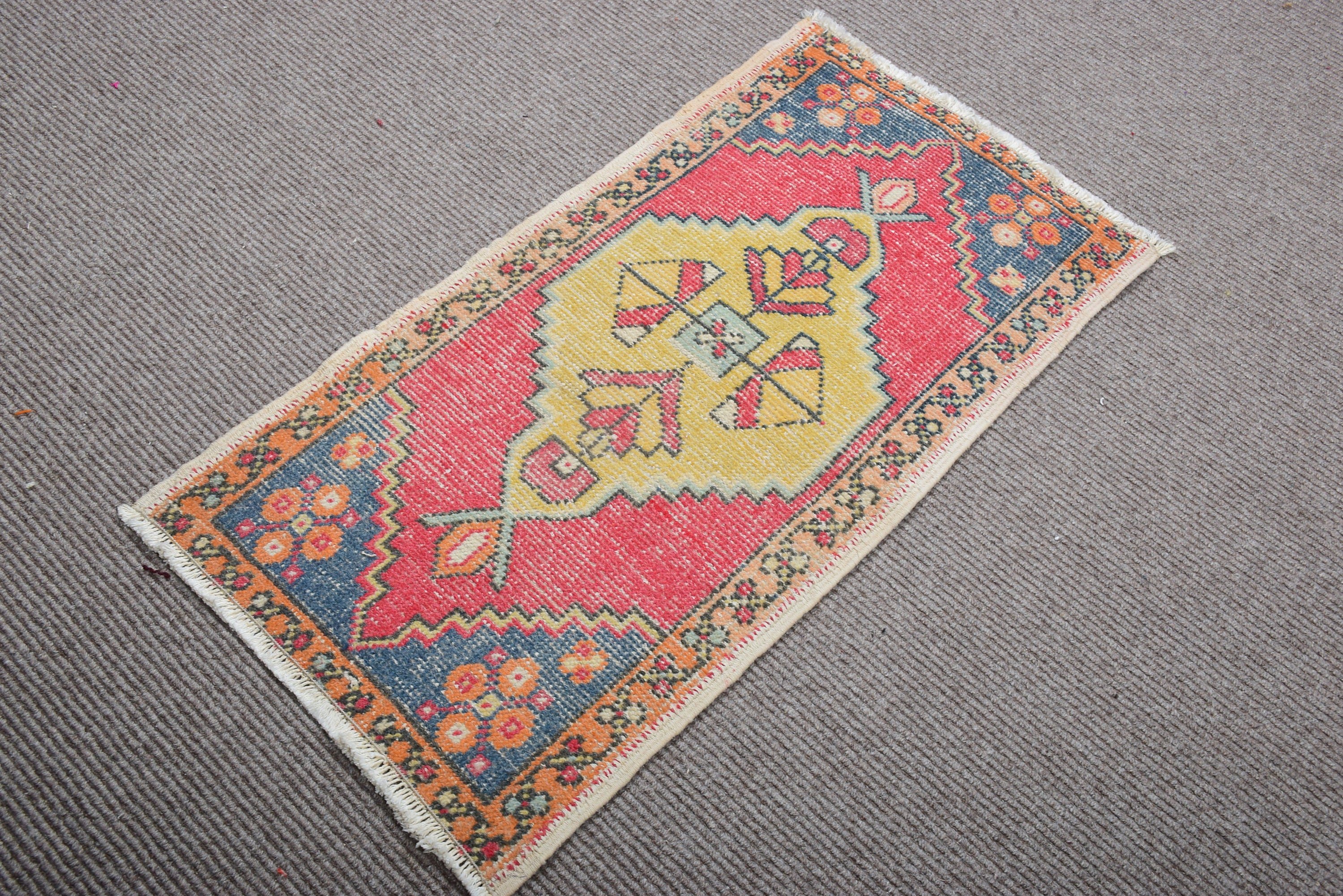 Ethnic Rugs, Small Vintage Rugs, Vintage Rugs, Yellow Oriental Rug, Flatweave Rug, Turkish Rugs, Statement Rugs, 1.6x3.1 ft Small Rugs