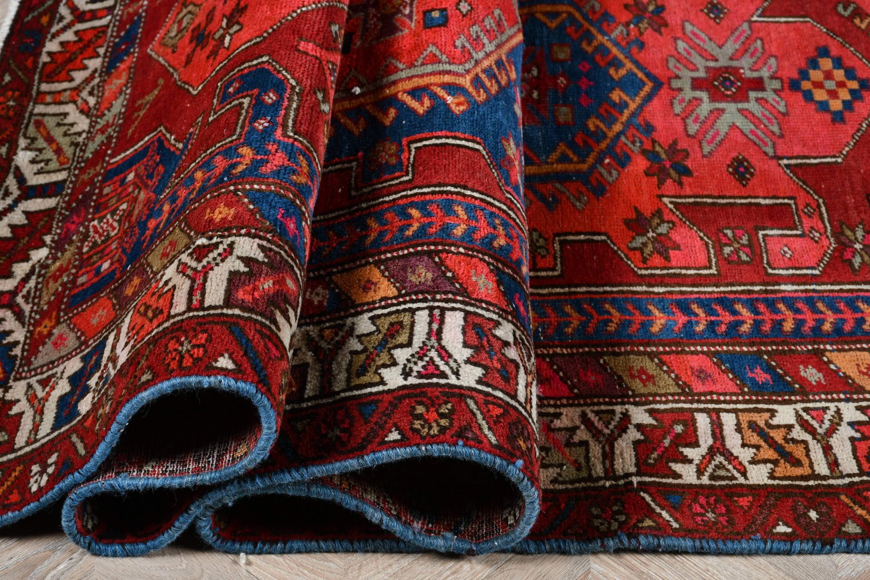 Aztec Rug, Kitchen Rugs, Home Decor Rug, Anatolian Rug, Corridor Rugs, 3.8x11.1 ft Runner Rug, Vintage Rug, Turkish Rugs, Red Moroccan Rugs