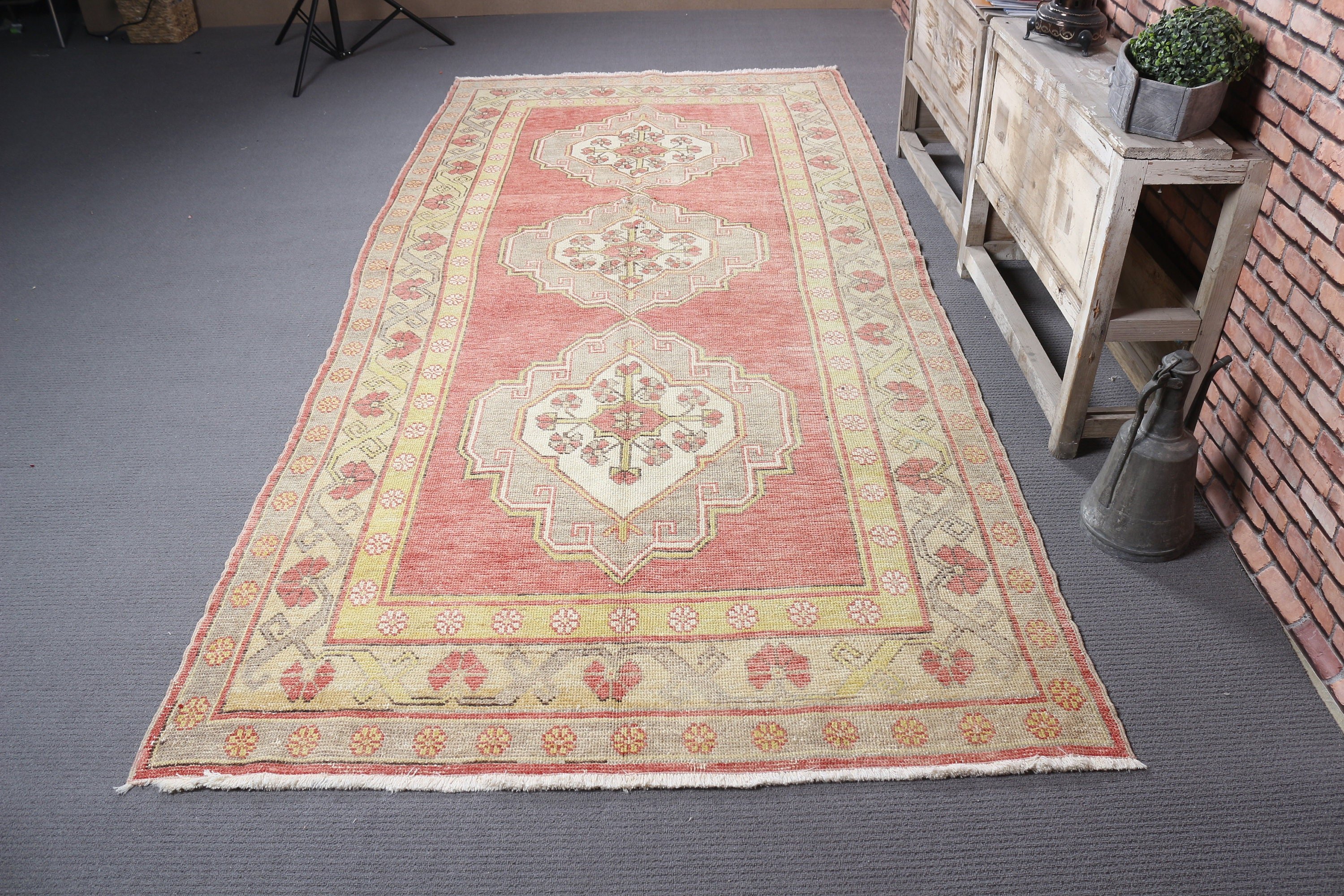 4.7x10.3 ft Large Rug, Vintage Rug, Salon Rugs, Living Room Rug, Turkish Rugs, Cute Rugs, Red Bedroom Rugs, Bedroom Rug, Anatolian Rug