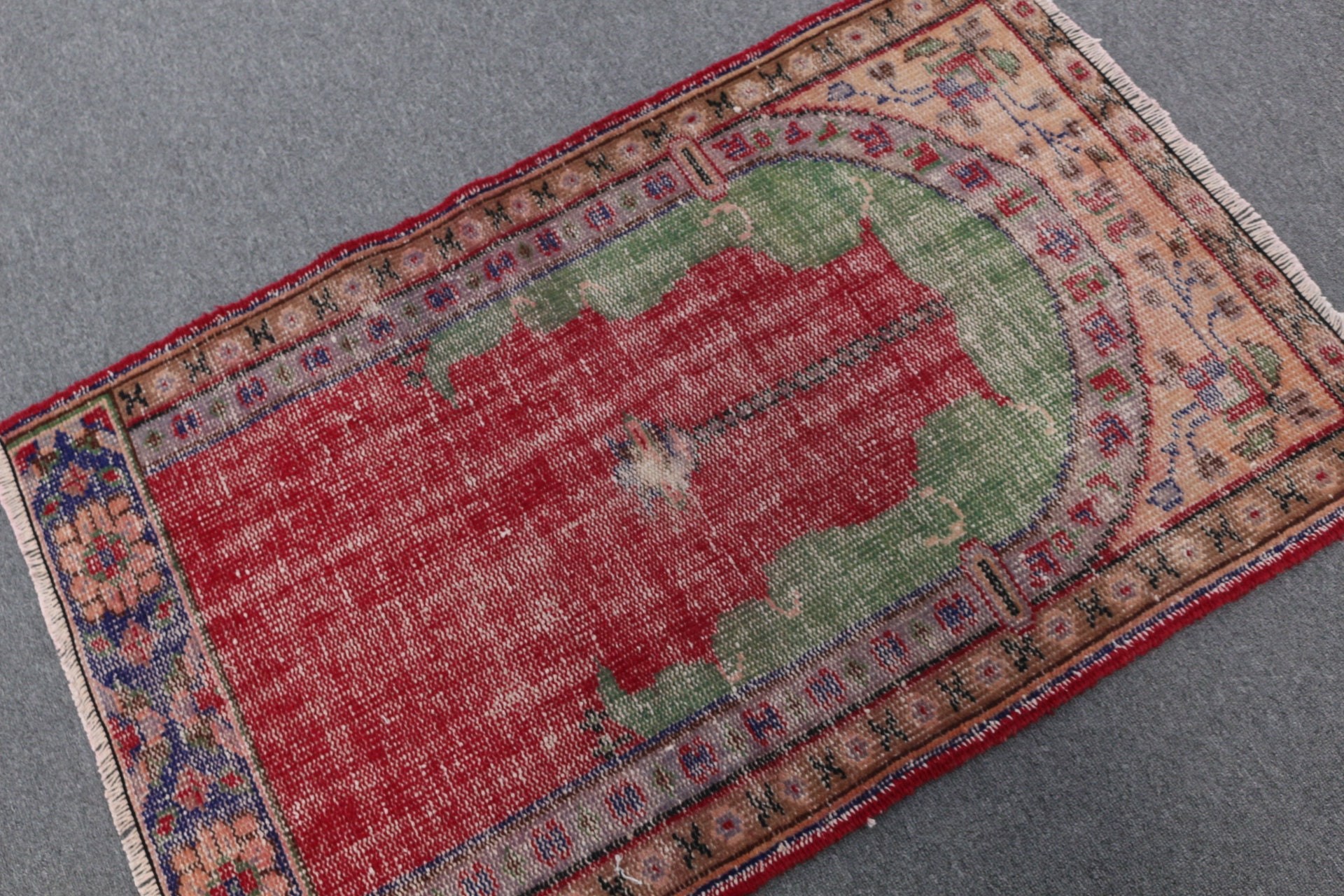 Home Decor Rugs, 2.5x3.8 ft Small Rug, Bath Rug, Car Mat Rug, Red Bedroom Rugs, Vintage Rug, Oushak Rug, Turkish Rugs, Rugs for Nursery