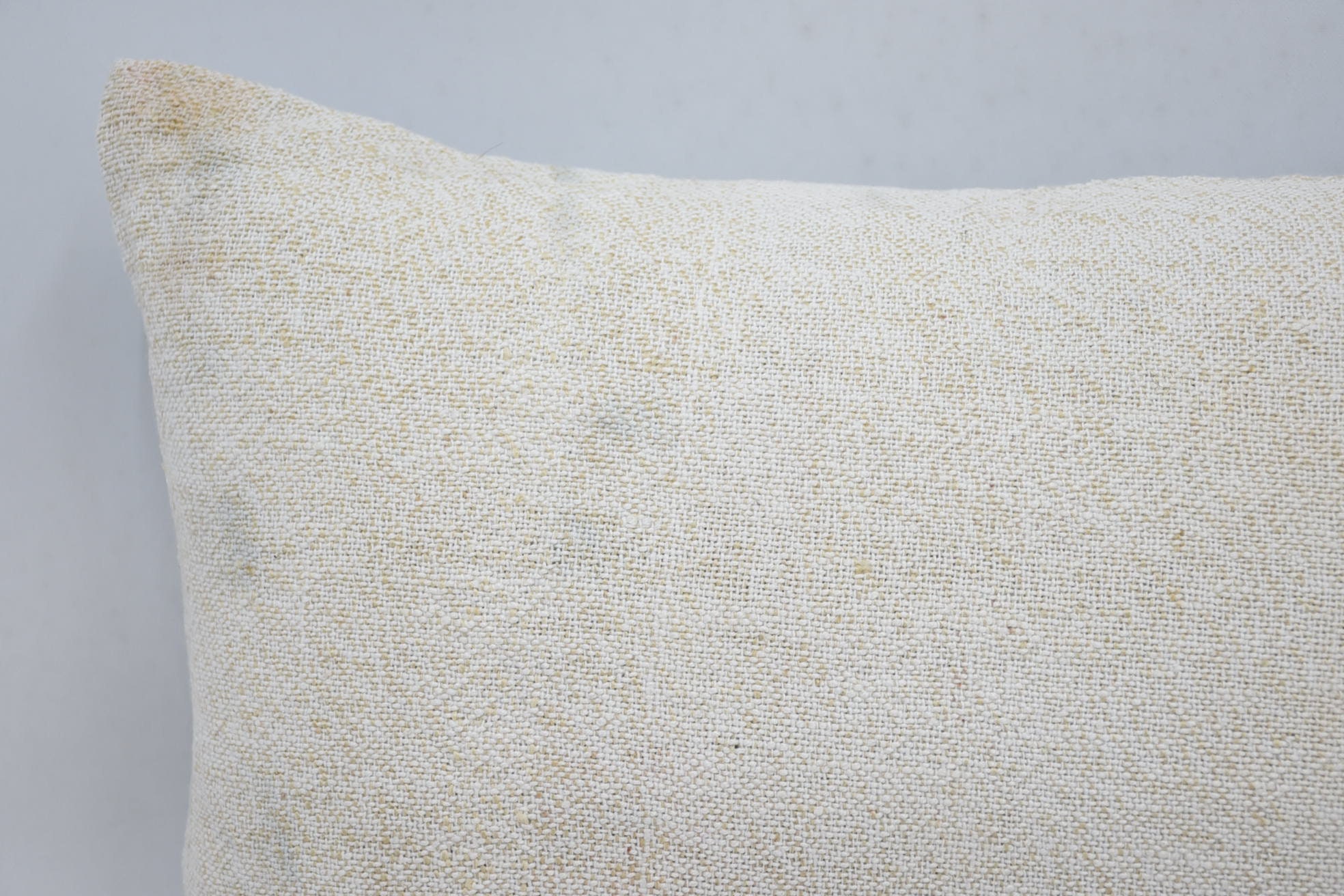 Handmade Kilim Cushion, 16"x24" White Pillow Sham, Vintage Kilim Throw Pillow, Pillow for Couch, Farmhouse Pillow Case