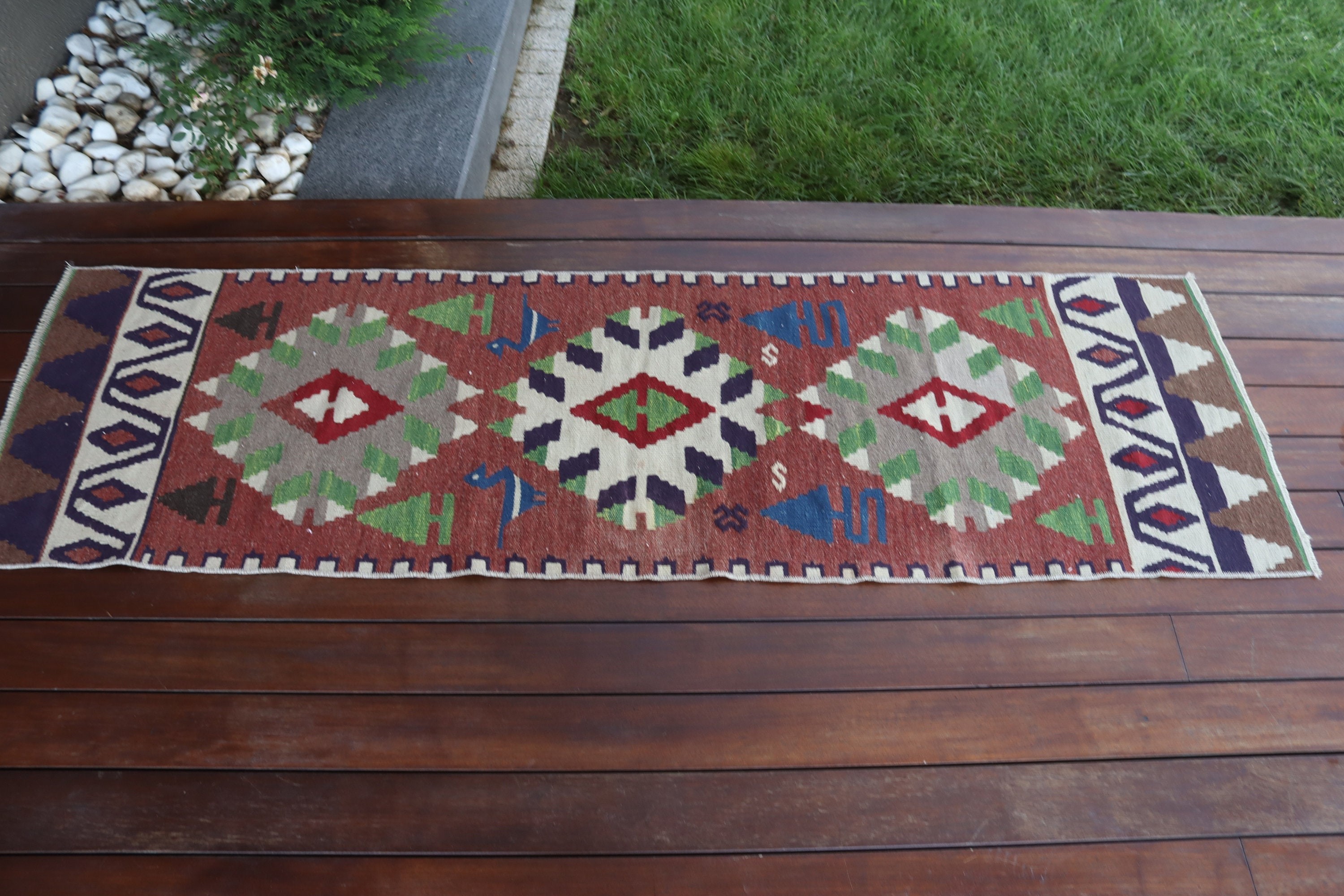 Yer Halıları, Boho Halısı, Mutfak Halıları, Kırmızı 1.7x5.7 ft Runner Halısı, Antika Halılar, Aztek Halısı, Türk Halısı, Merdiven Halısı, Vintage Halılar