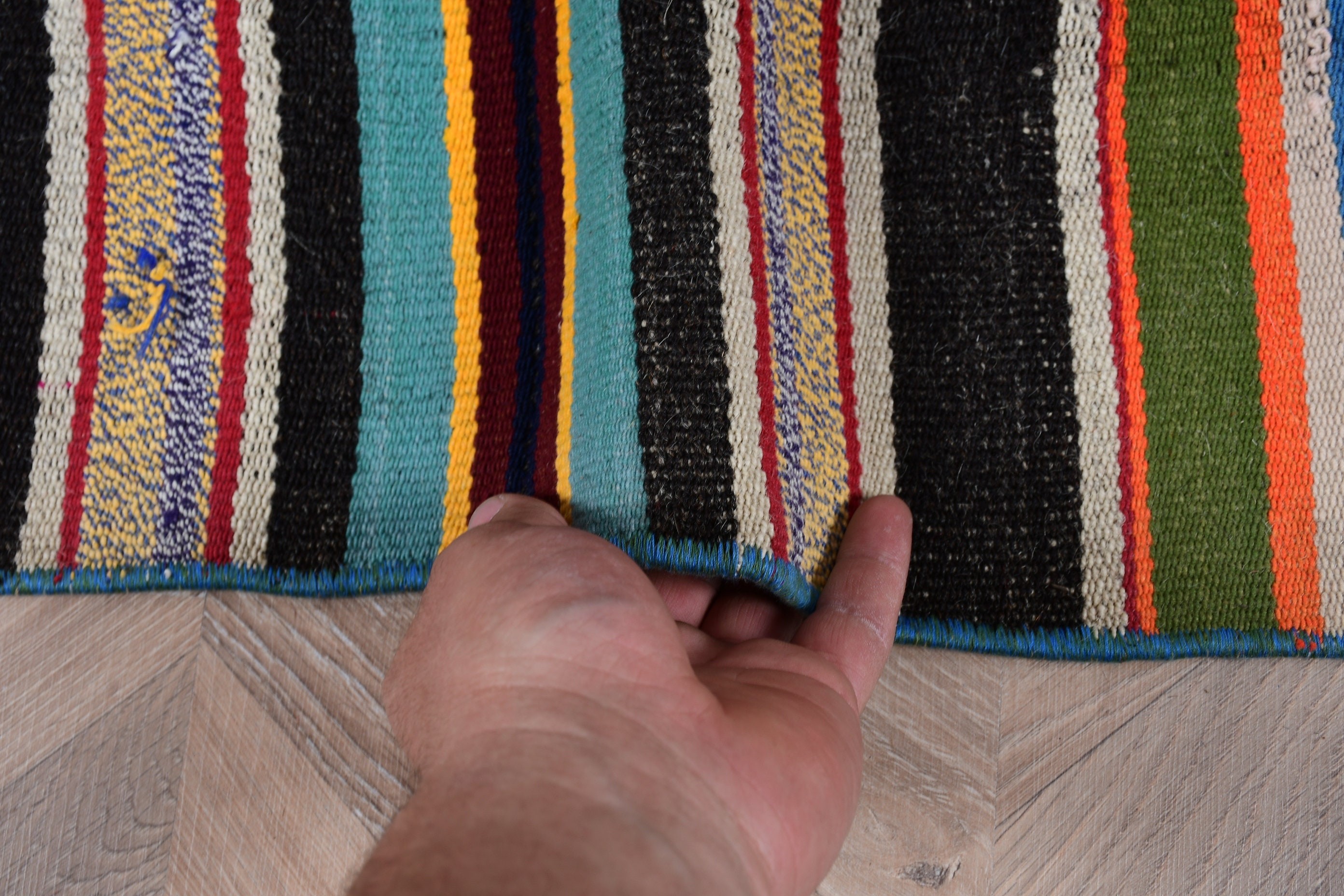 Araba paspası Kilim, Duvar Kilim, 69x169 cm Küçük Kilim, Yatak odası Kilim, Anadolu Kilim, Nostaljik Kilim, Mavi Yatak odası Kilim