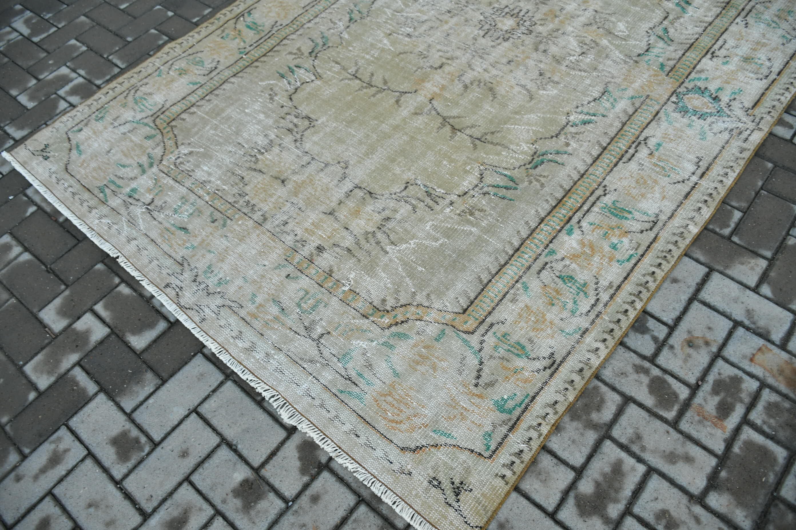 Beige Anatolian Rug, Bedroom Rugs, 5.9x8.9 ft Large Rug, Antique Rugs, Turkish Rug, Vintage Rug, Dorm Rug, Living Room Rugs, Anatolian Rugs