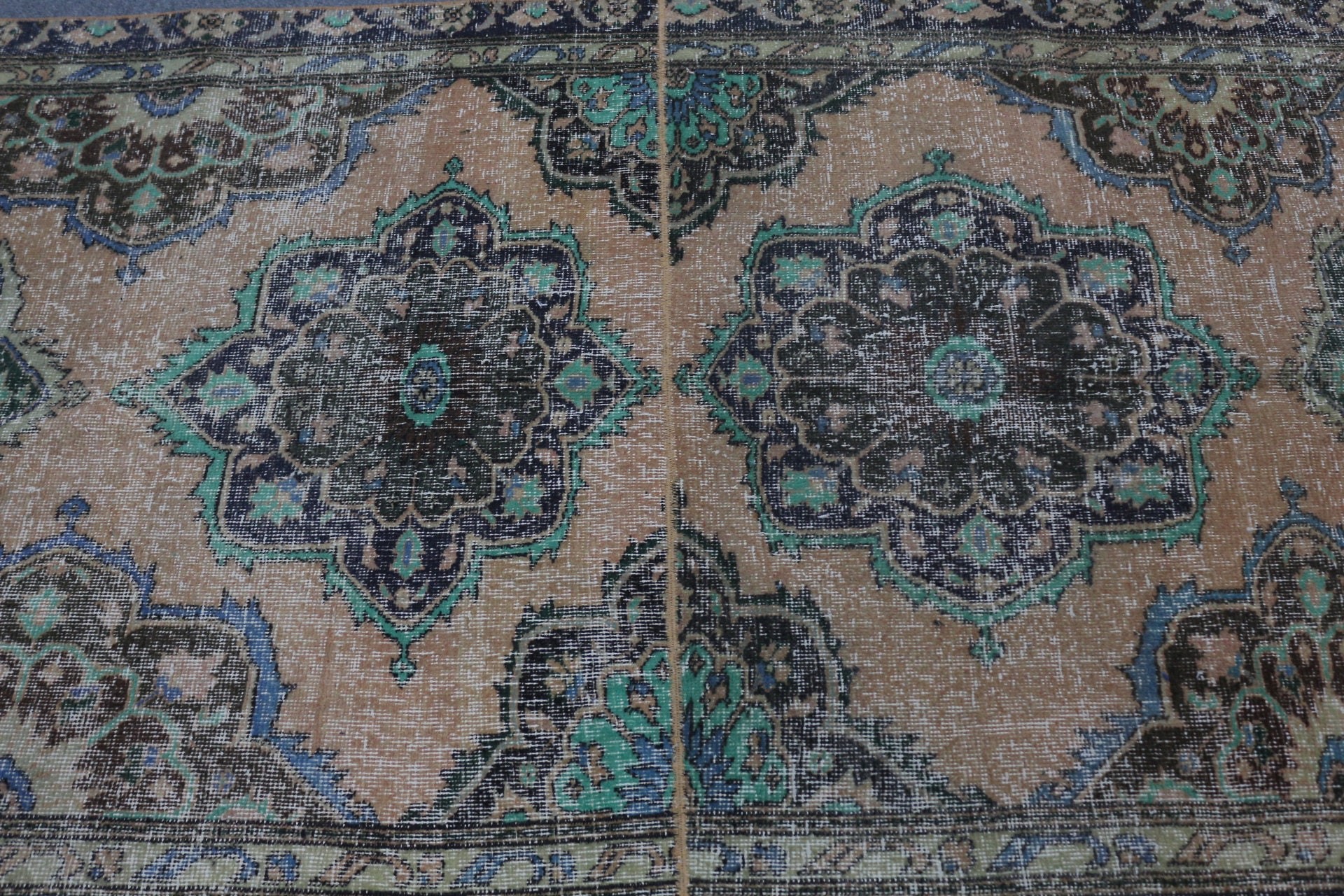 Ev Dekorasyonu Halısı, Yer Halısı, Yatak Odası Halıları, Tasarımcı Halısı, 4x9.9 ft Alan Halısı, Havalı Halı, Turuncu Antika Halı, Vintage Halılar, Türk Halıları