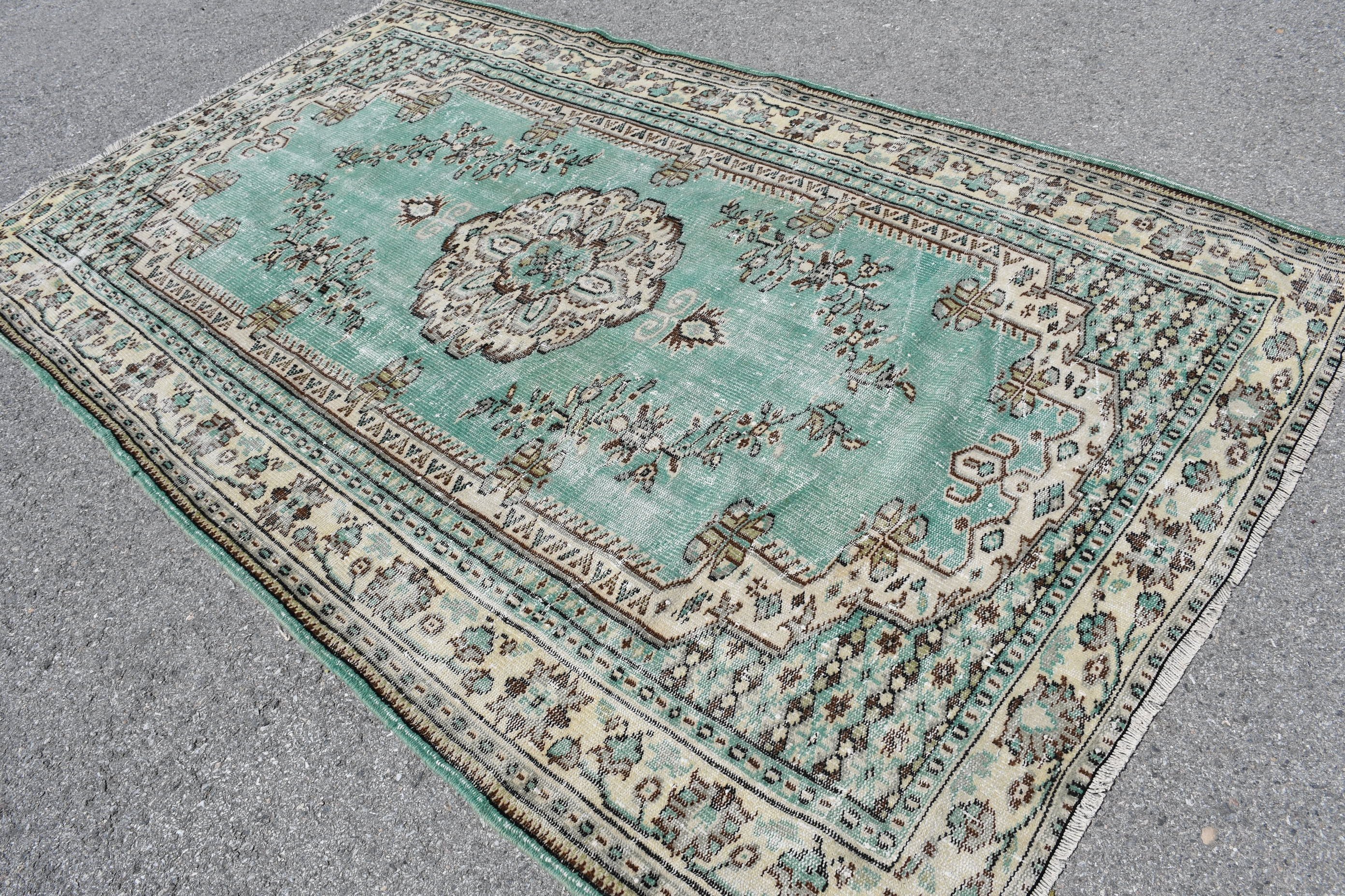 Beige Bedroom Rugs, Vintage Rug, 5.8x9.5 ft Large Rug, Rugs for Salon, Dining Room Rug, Floor Rug, Cool Rug, Living Room Rugs, Turkish Rug