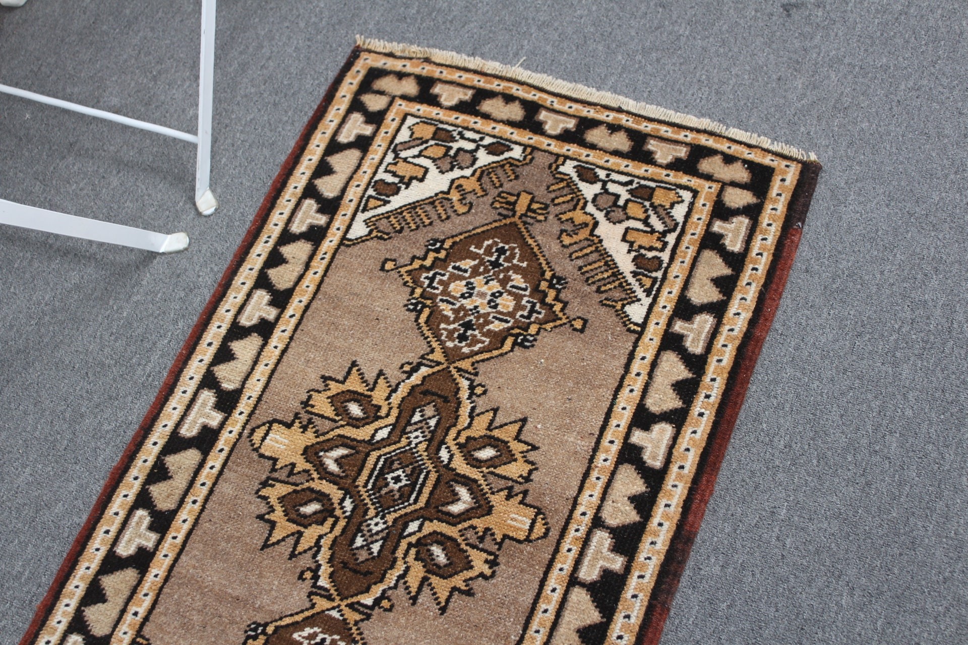 1.8x3.3 ft Small Rug, Oushak Rugs, Bathroom Rug, Vintage Rug, Turkish Rug, Bright Rug, Bedroom Rugs, Brown Anatolian Rugs, Anatolian Rugs