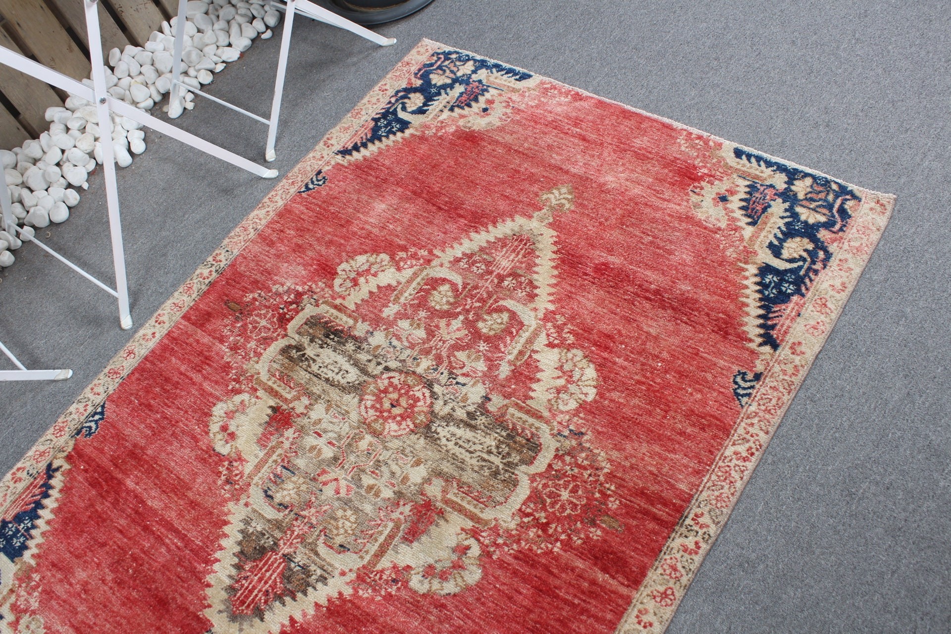 Vintage Rug, Turkish Rug, Nursery Rug, 3.6x5.4 ft Accent Rug, Red Bedroom Rug, Eclectic Rug, Floor Rug, Rugs for Entry