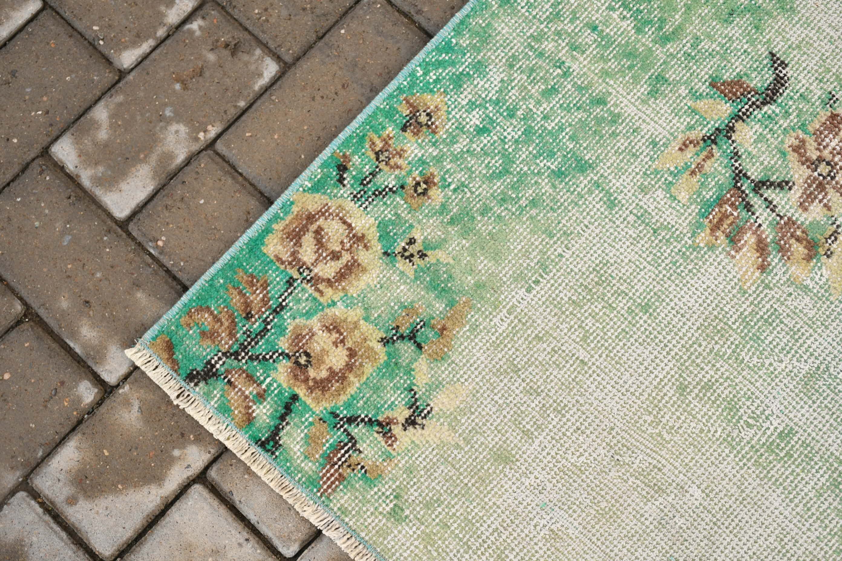 Green Kitchen Rugs, Bedroom Rug, Vintage Rug, 3.9x6 ft Accent Rug, Turkish Rugs, Rugs for Entry, Home Decor Rug, Aztec Rug, Moroccan Rug