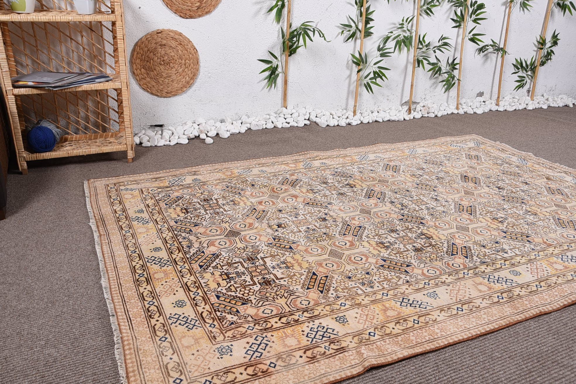 Kitchen Rug, 4.8x7.2 ft Area Rug, Turkish Rug, Rugs for Area, Vintage Rug, Dorm Rug, Turkey Rug, Oushak Rug, Indoor Rugs, Vintage Decor Rug